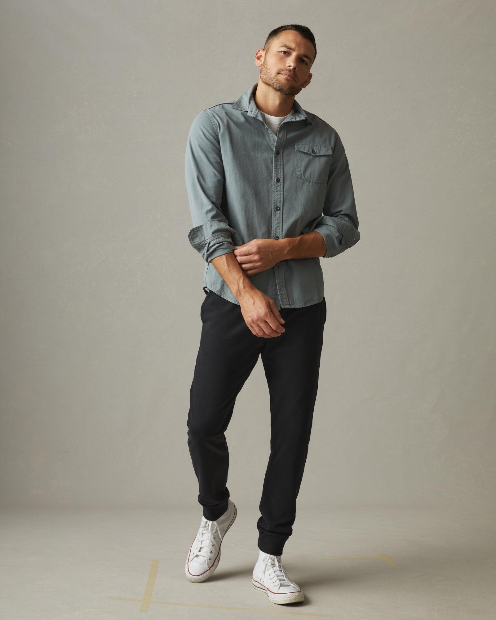 Men's French Terry Jogger - Black Male Product Image