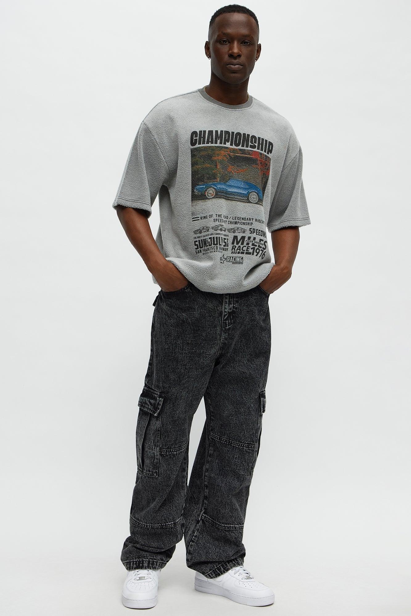 Racing Champs Oversized Tee - Heather Grey Male Product Image