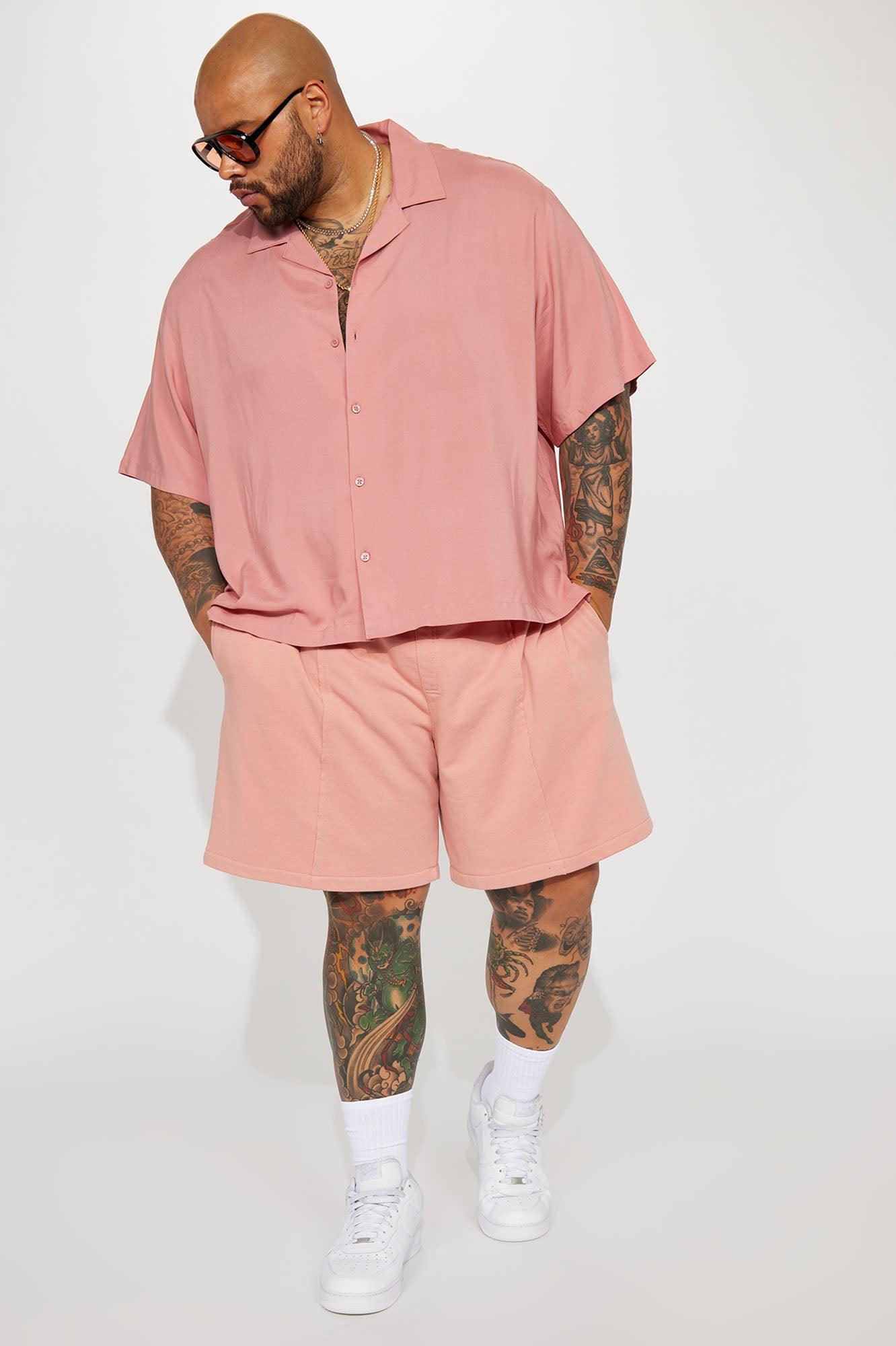 I Like How It Looks Terry Shorts - Mauve Product Image