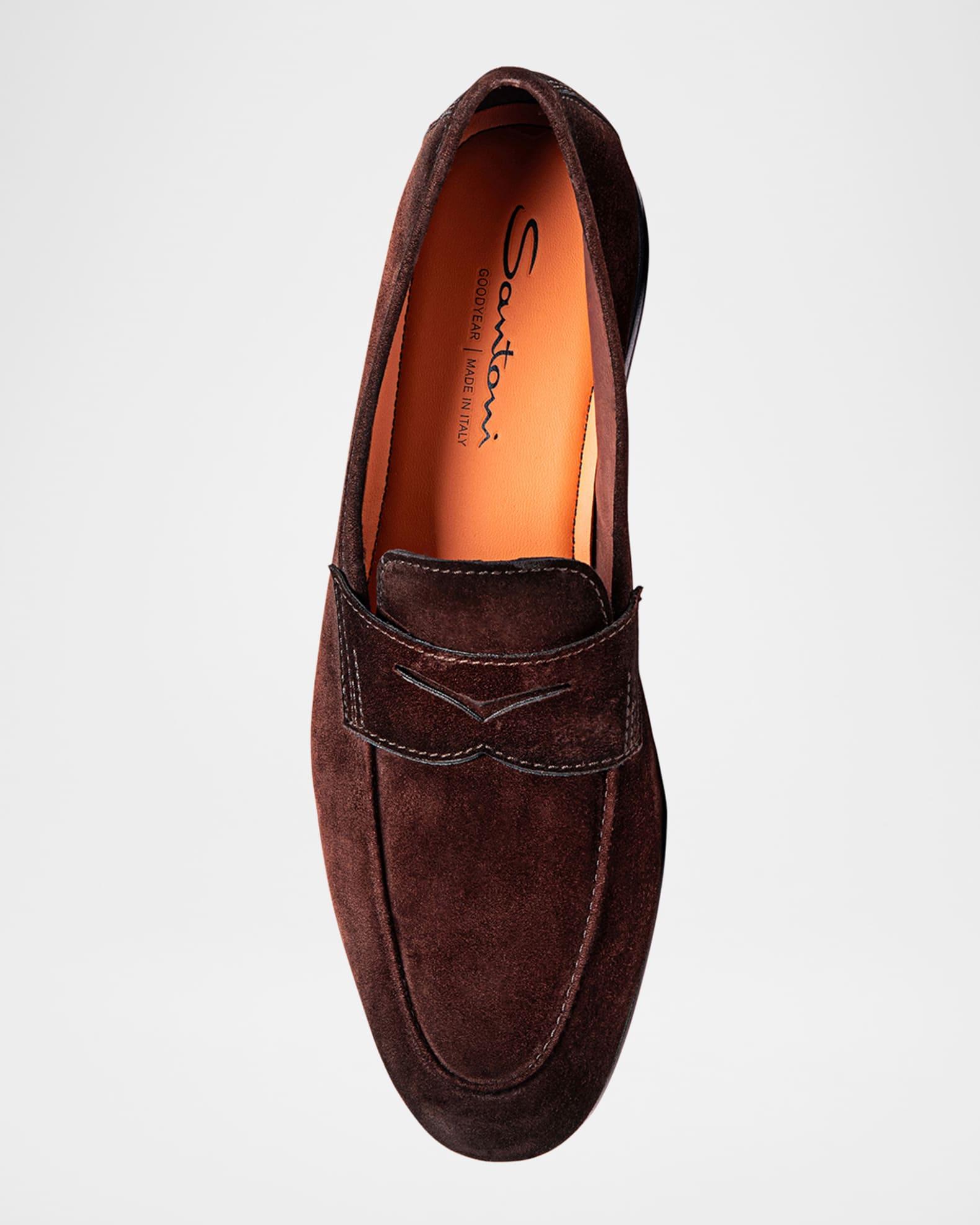 Men's Carlos Suede Penny Loafers Product Image