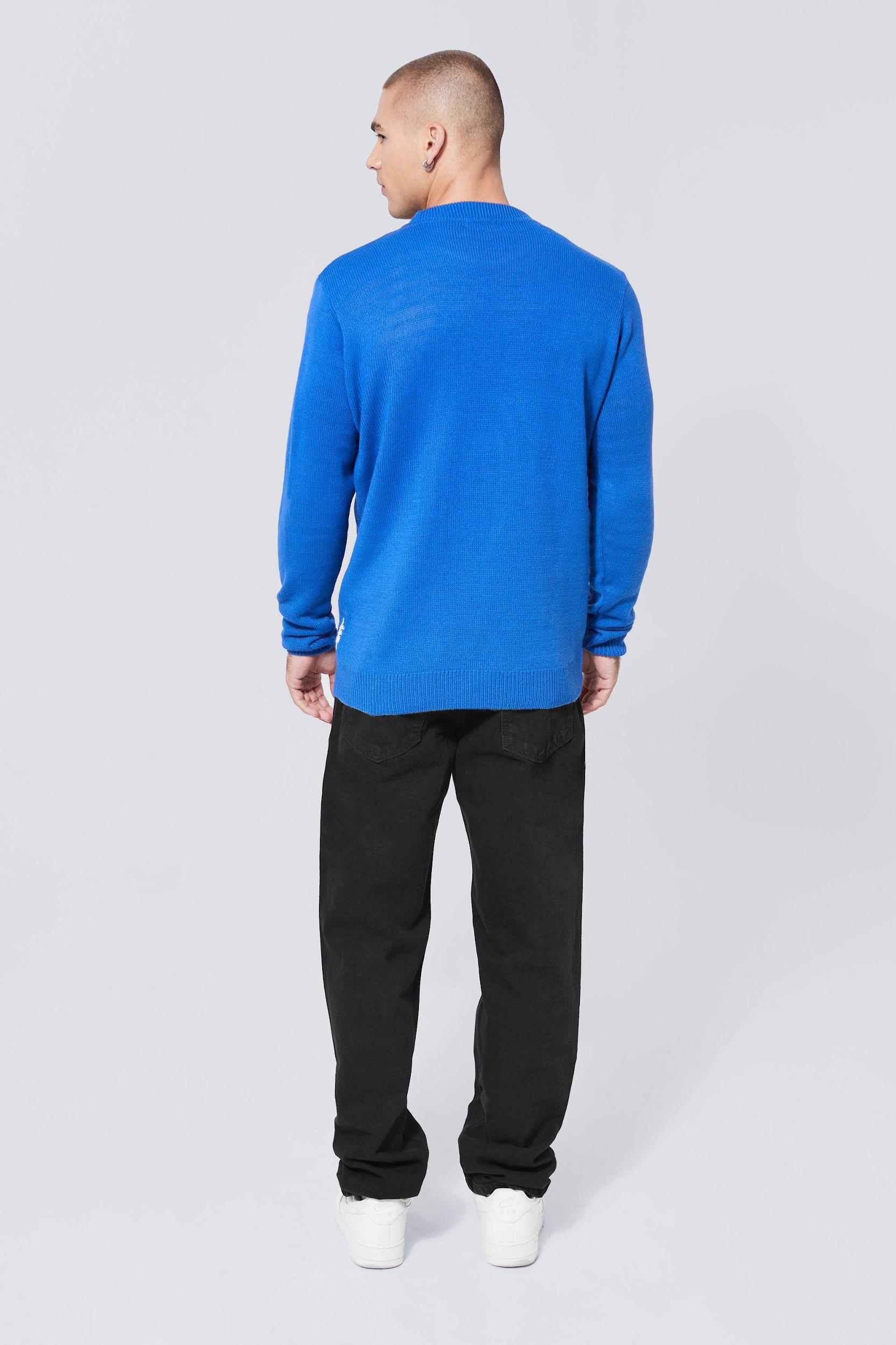 Single Bells Christmas Sweater | boohooMAN USA Product Image