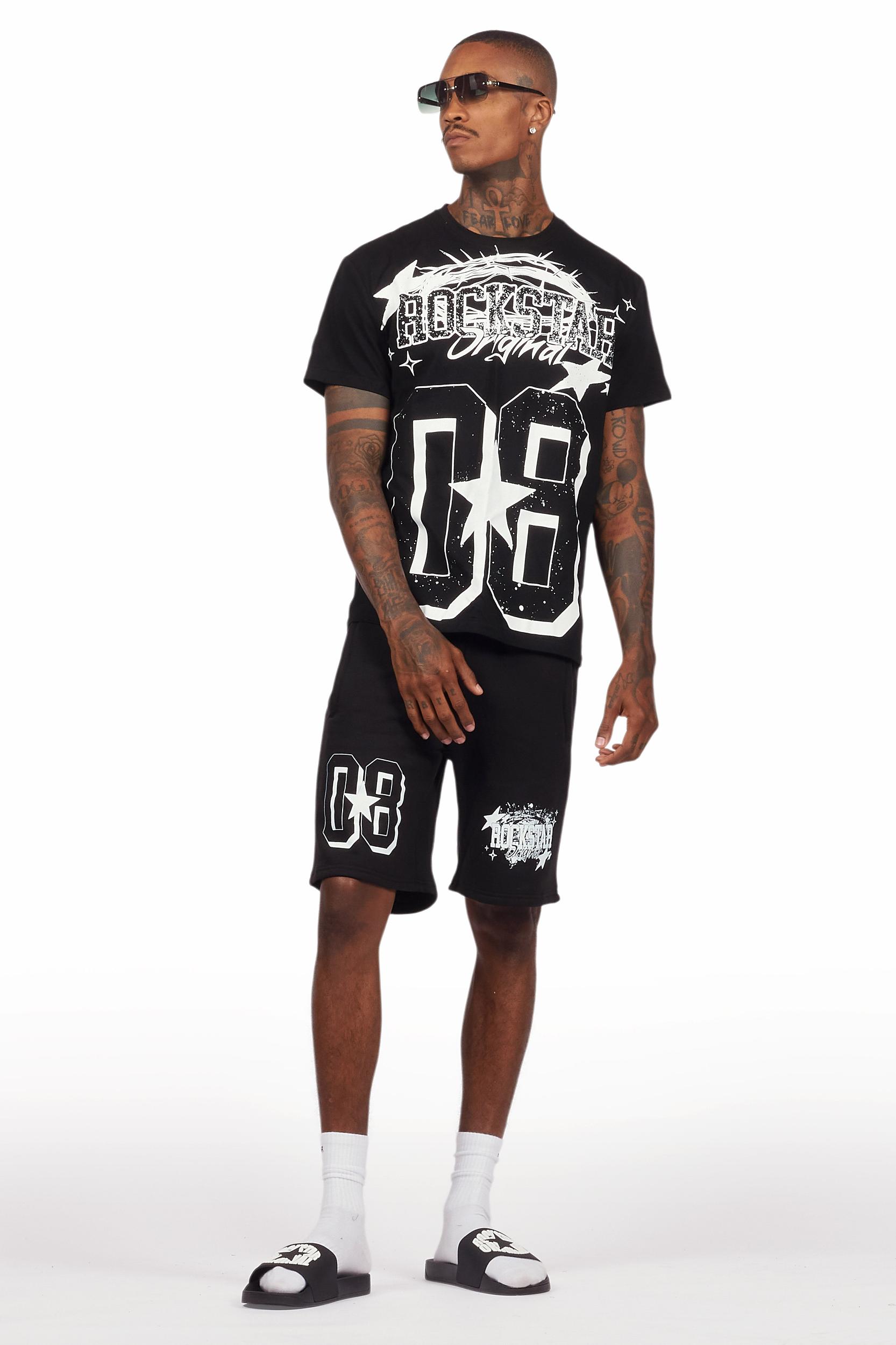 Allstar Black/White T-Shirt Short Set Male Product Image