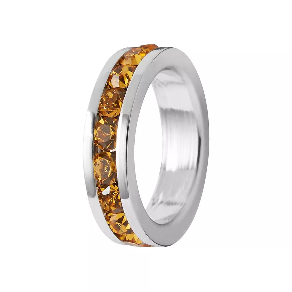 Traditions Jewelry Company Sterling Silver Crystal Birthstone Rondelle Charm, Women's, November Product Image