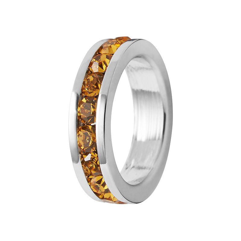 Traditions Jewelry Company Sterling Silver Crystal Birthstone Rondelle Charm, Women's, November Product Image