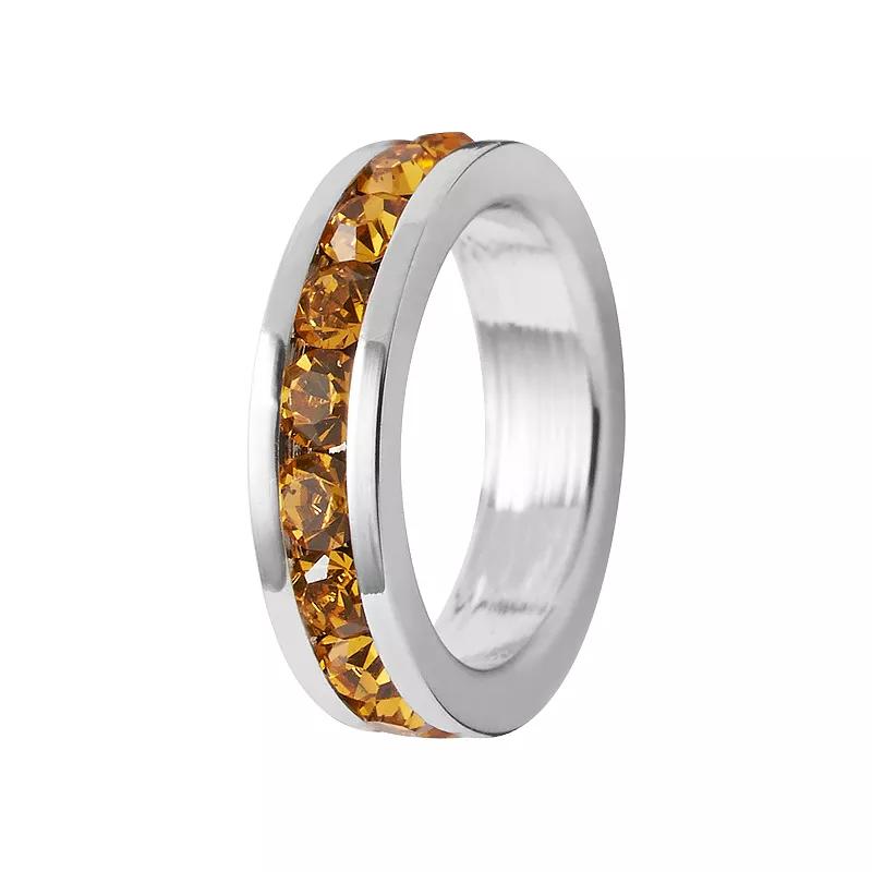 Traditions Jewelry Company Sterling Silver Crystal Birthstone Rondelle Charm, Women's, November Product Image