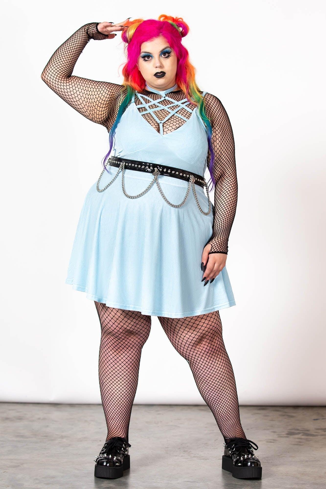 Magica Skater Dress [PASTEL BLUE] - Resurrect Female Product Image