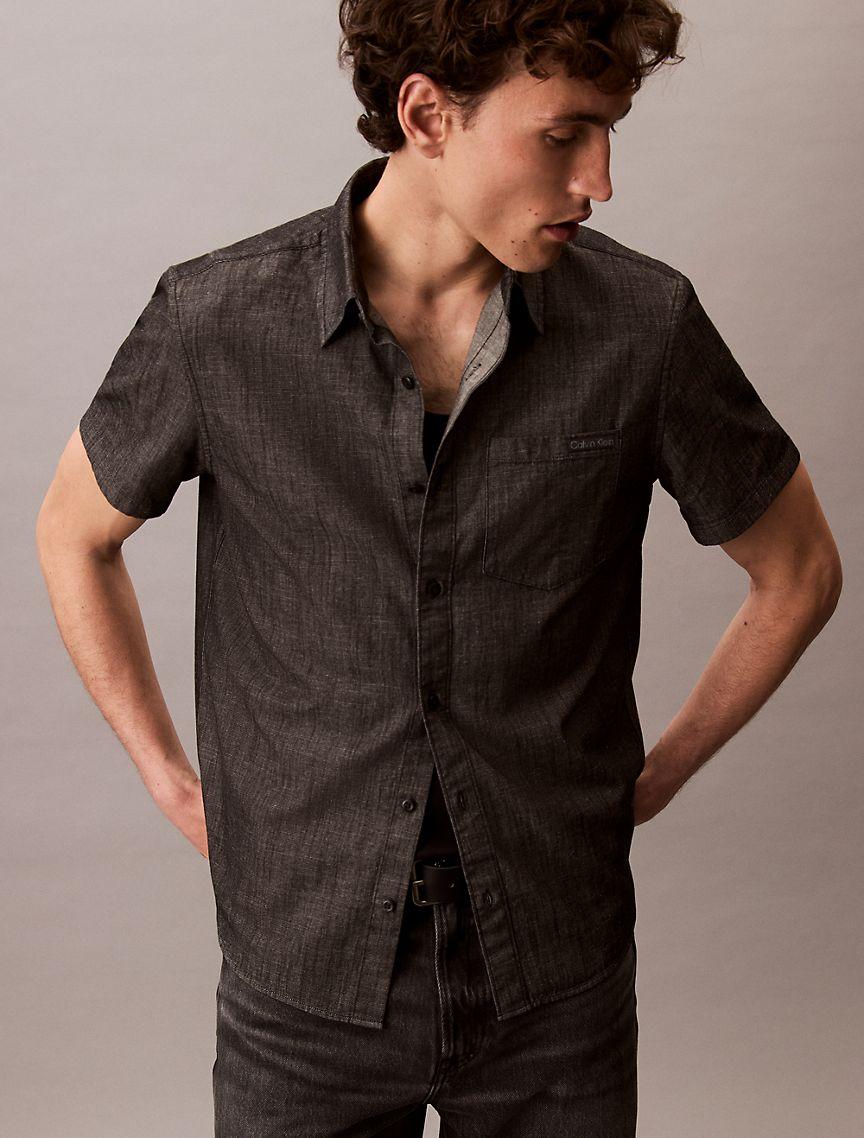 Chambray Short Sleeve Classic Shirt Product Image