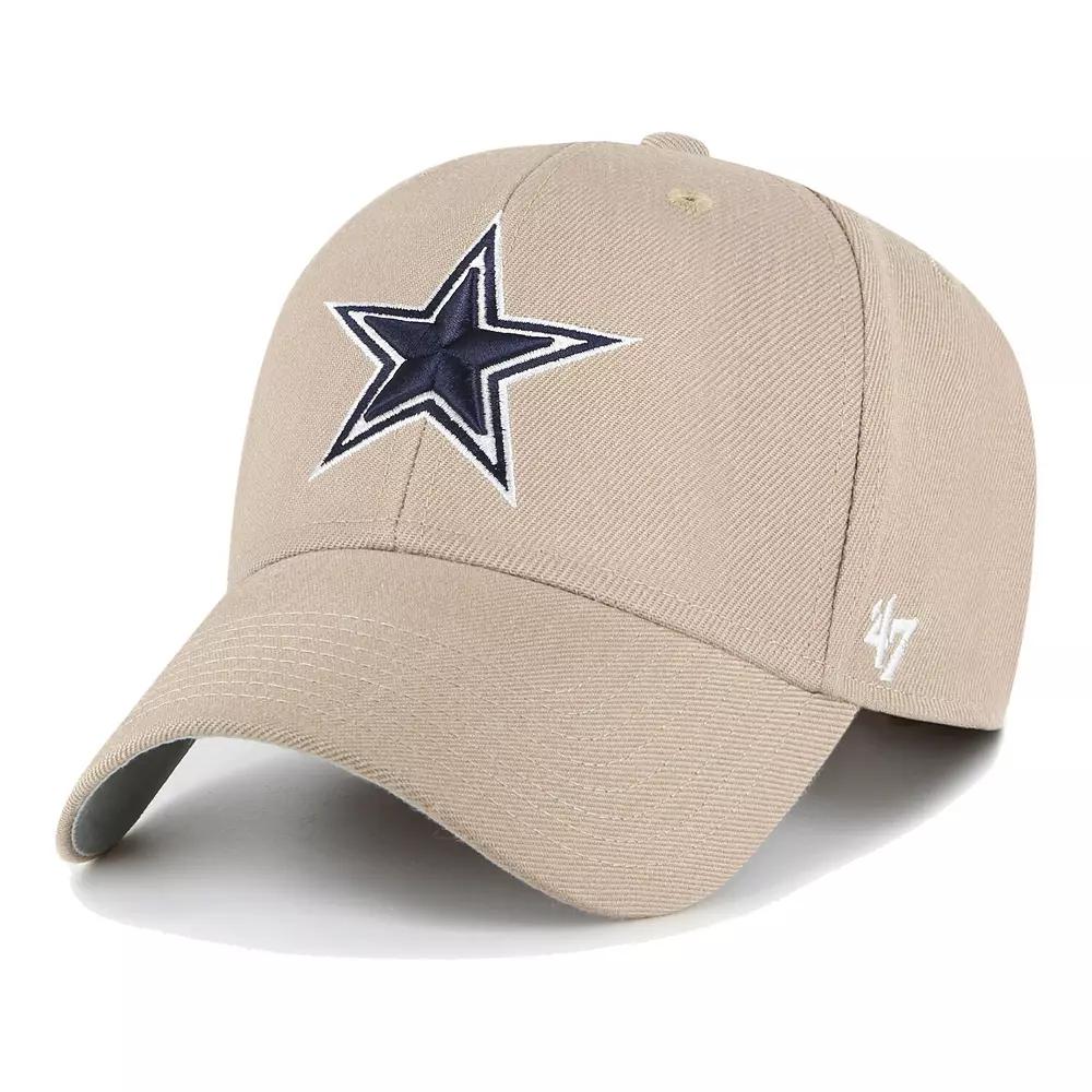 Men's '47 Khaki Dallas Cowboys MVP Adjustable Hat, Beig K Product Image