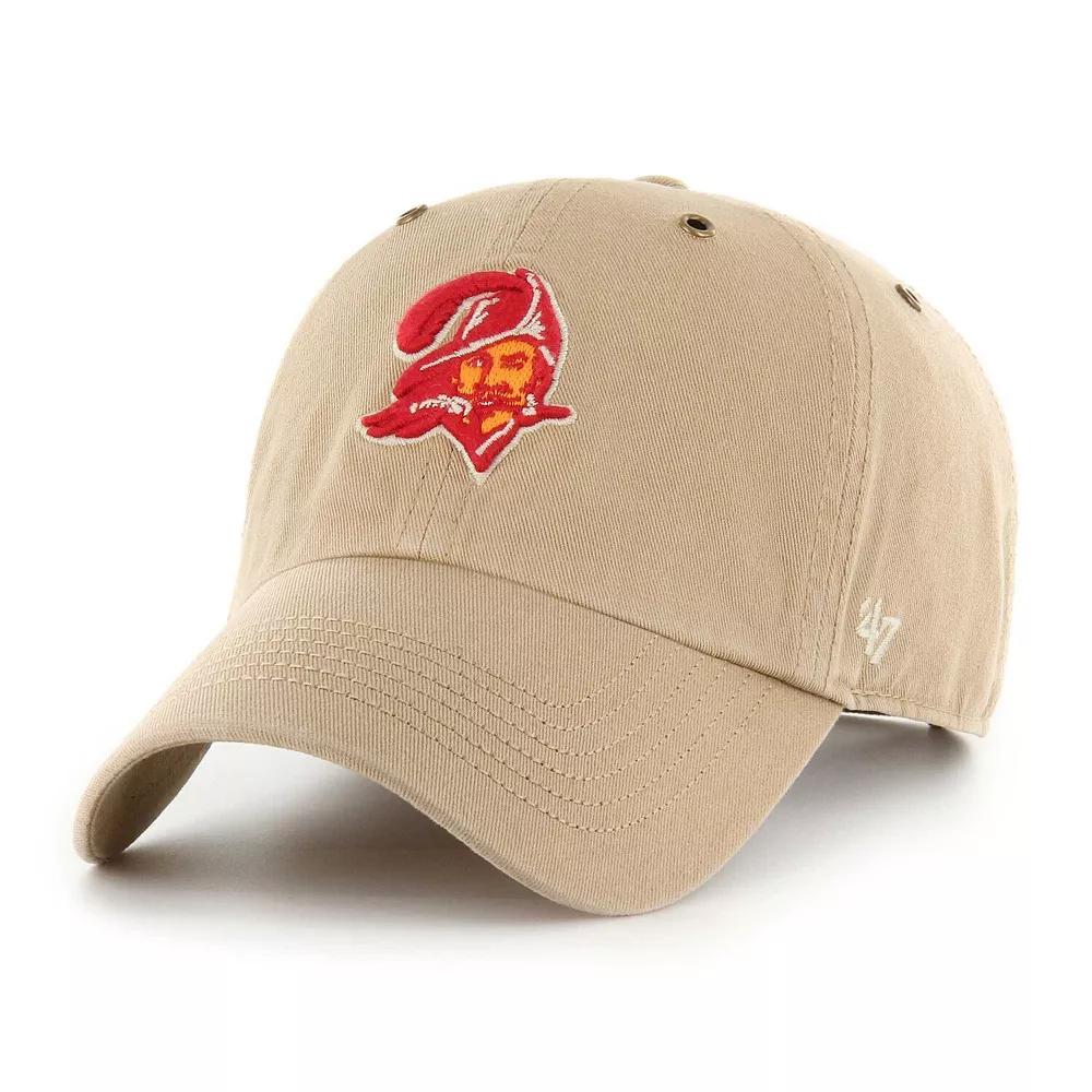Men's '47 Khaki Tampa Bay Buccaneers Overton Clean Up Adjustable Hat, Beig K Product Image