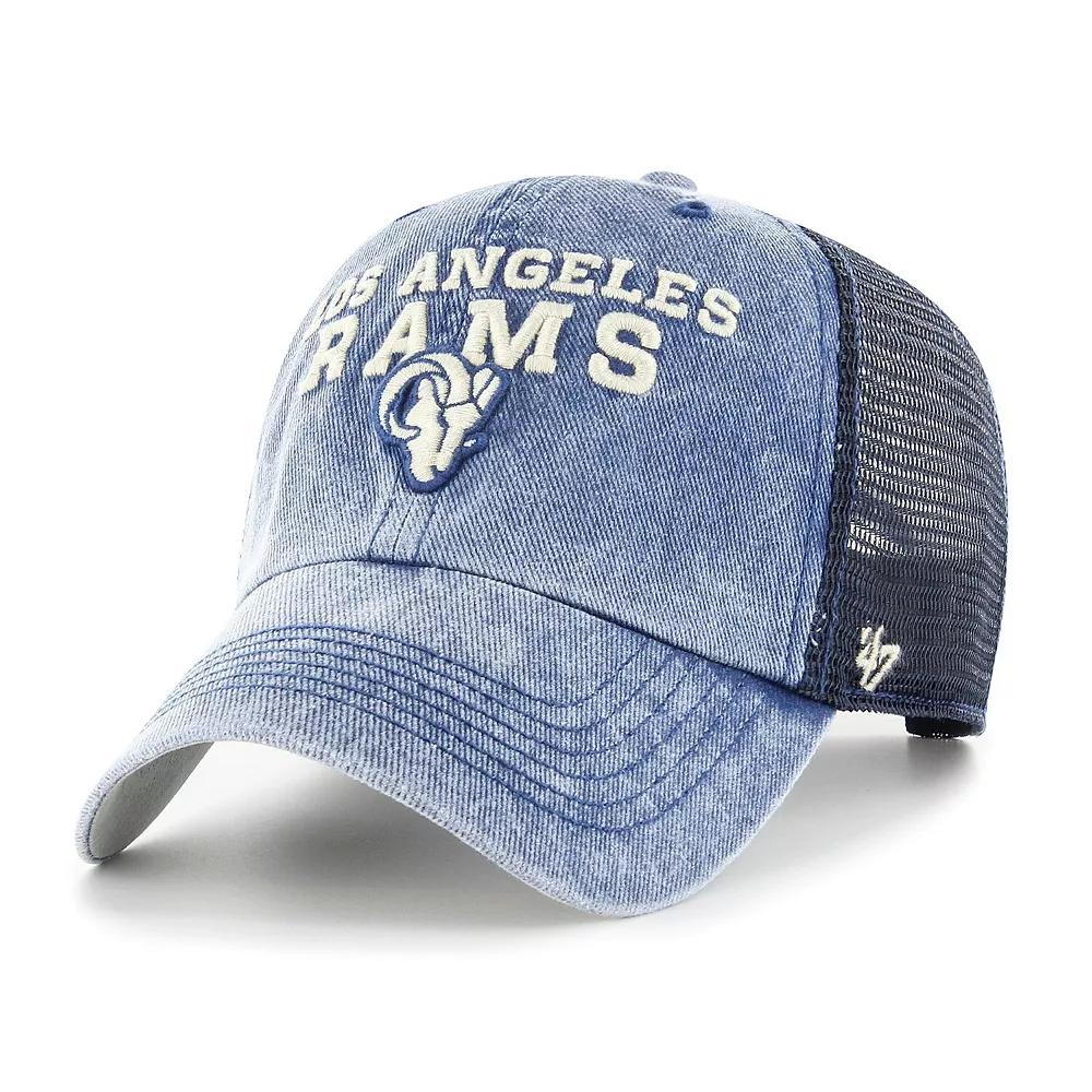 Men's '47 Navy Los Angeles Rams Drumlin Trucker Clean Up Snapback Hat, Blue Product Image