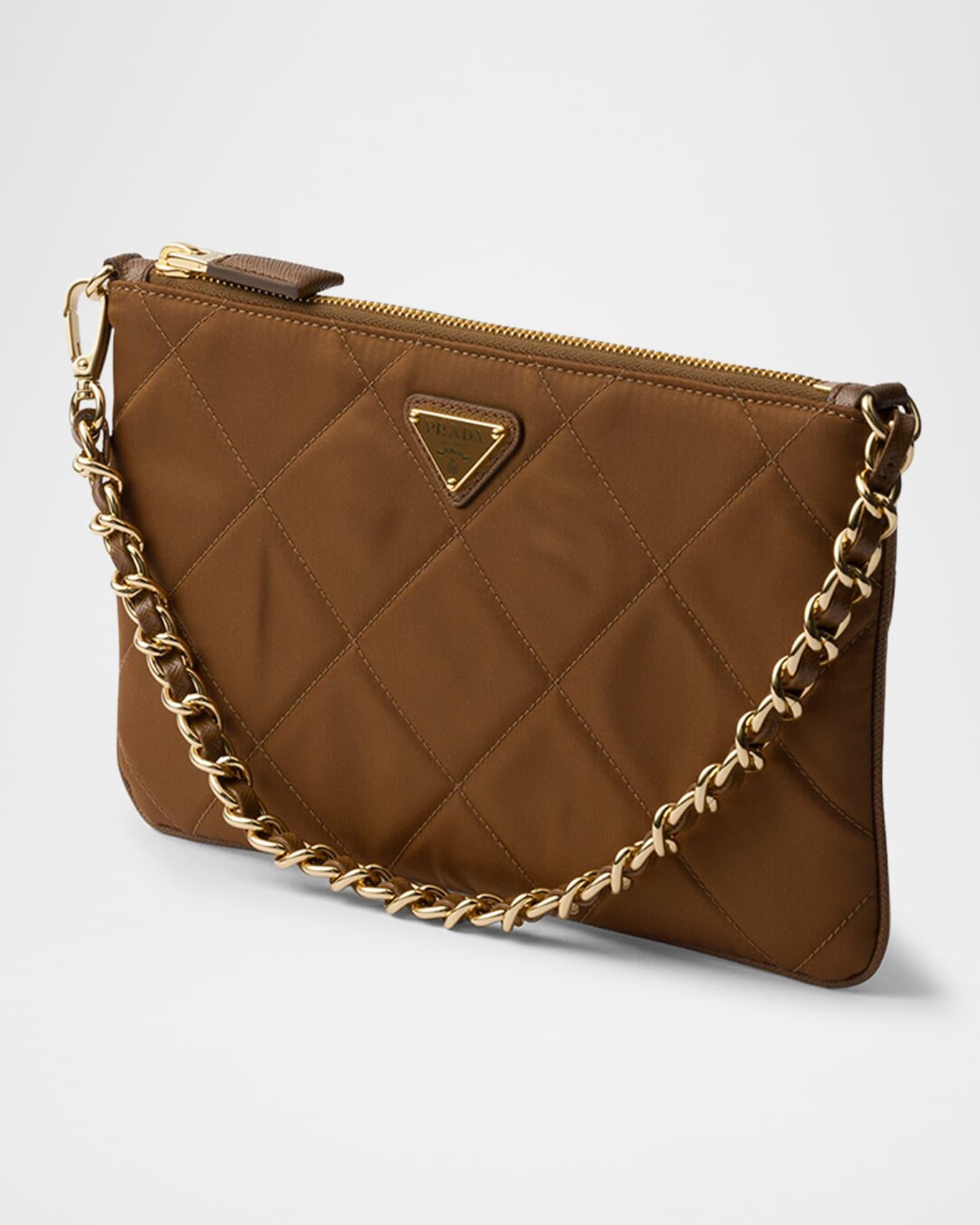 Re-Nylon Mini Quilted Pouch Clutch Bag Product Image