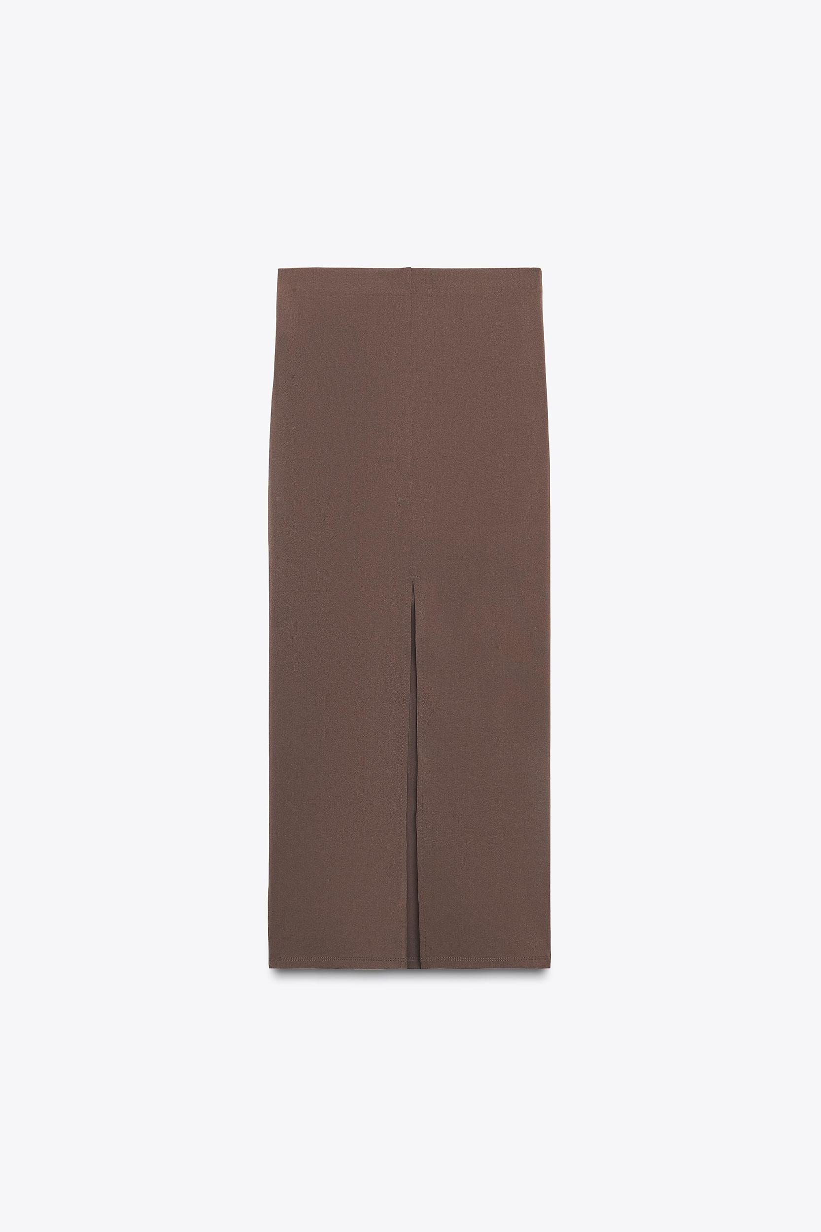 TEXTURED MIDI SKIRT Product Image