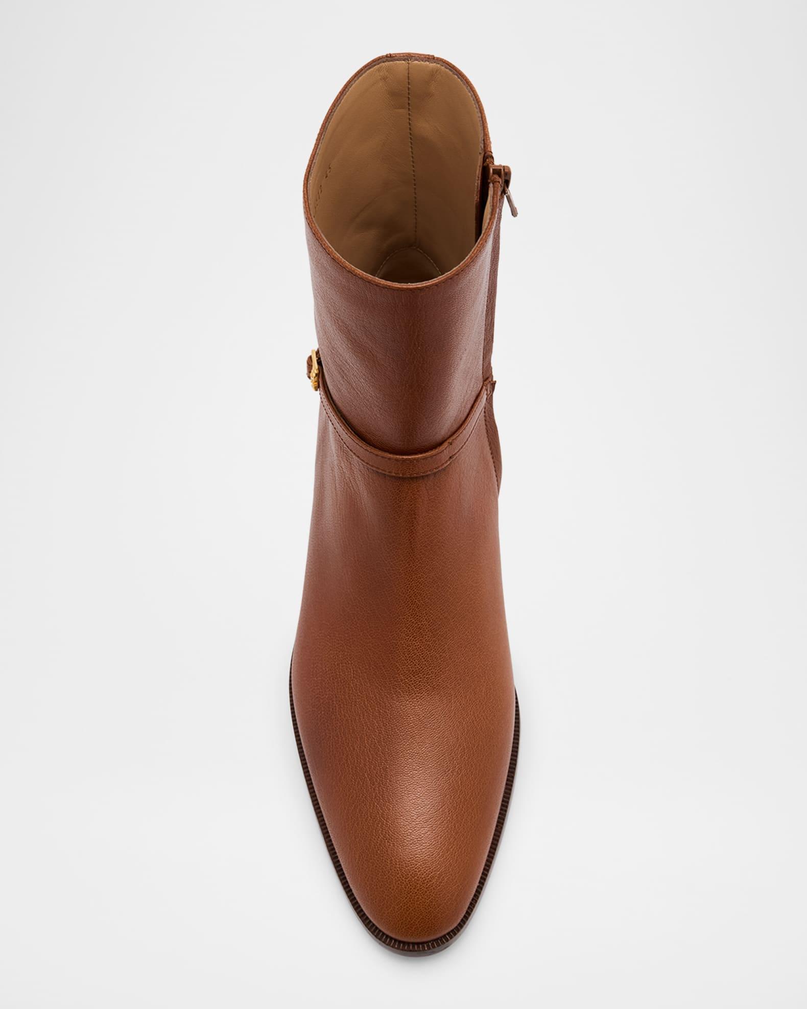 Men's Pat Leather Side-Buckle Booties Product Image