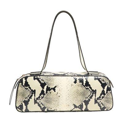 KHAITE Womens Natural Simona Snakeskin-effect Leather Shoulder Bag In Multi Product Image