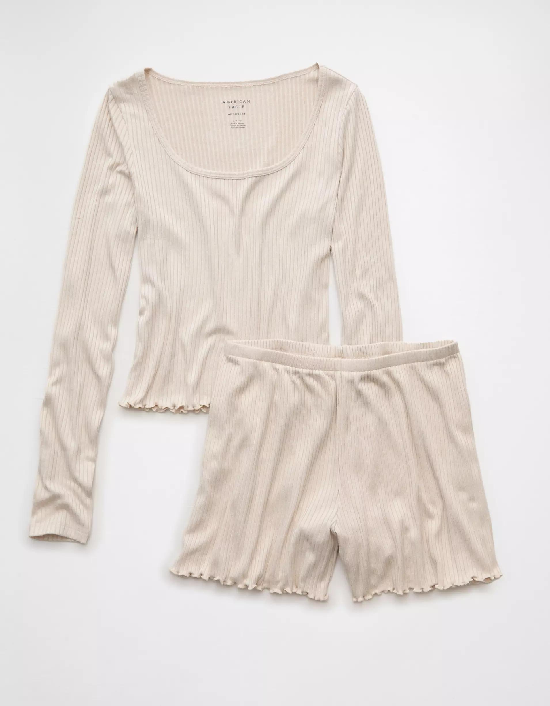 AE Ribbed Plush PJ Set Product Image