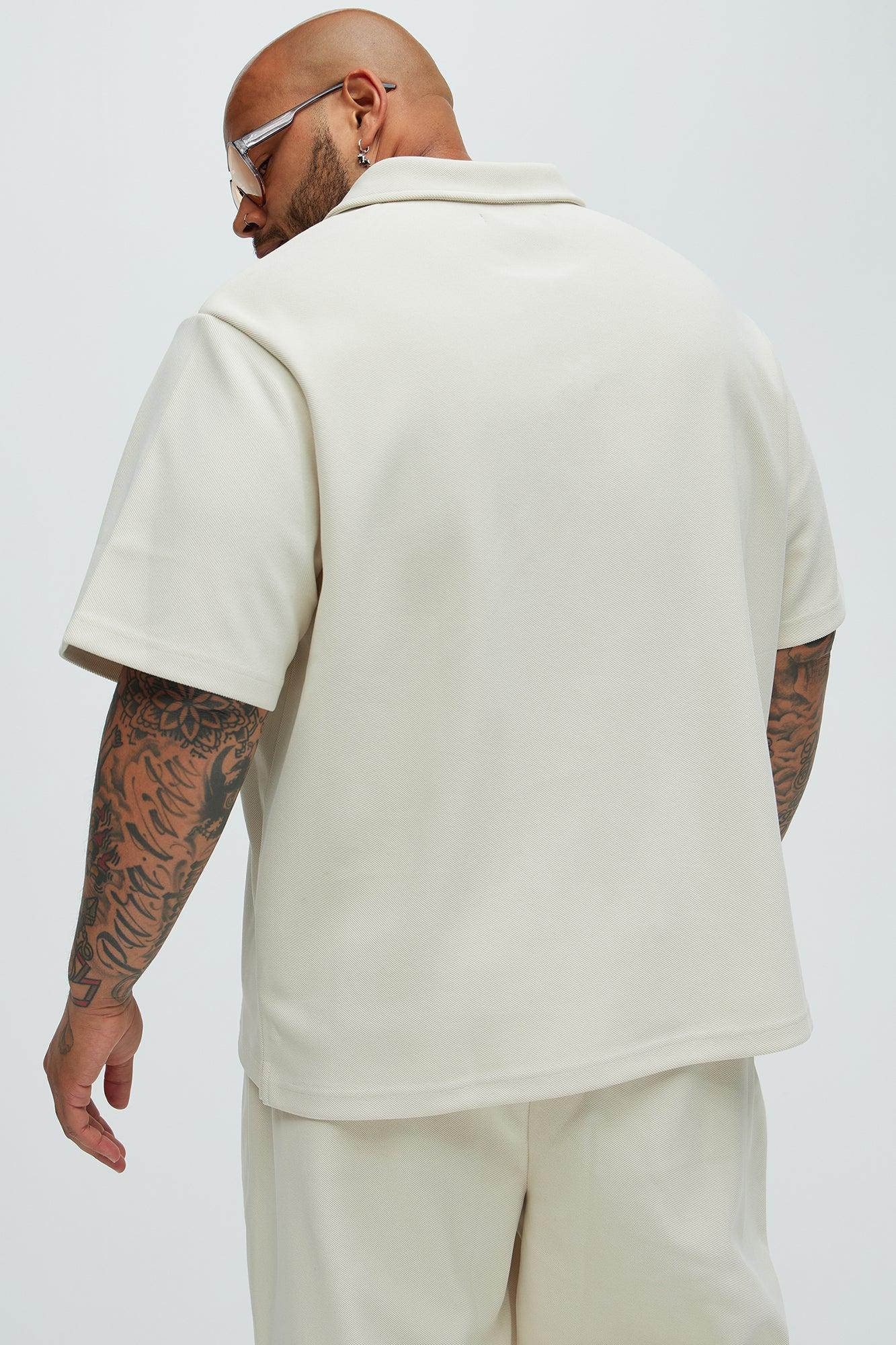 Turner Short Sleeve Polo - Cream Product Image