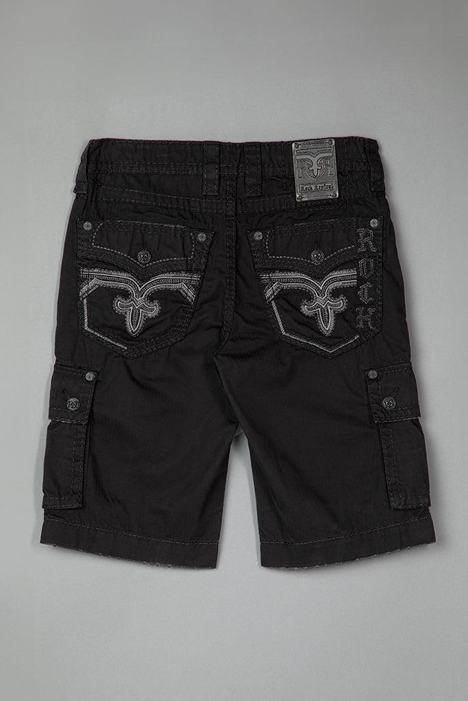 Black Cargo Shorts Male Product Image