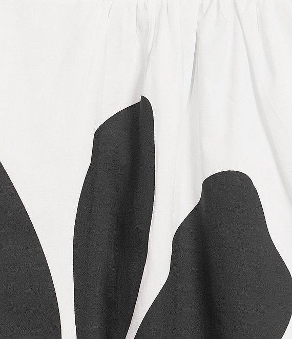 Sugarlips Wisteria Julissa Floral Poplin Split V-Neck Babydoll Dress Product Image