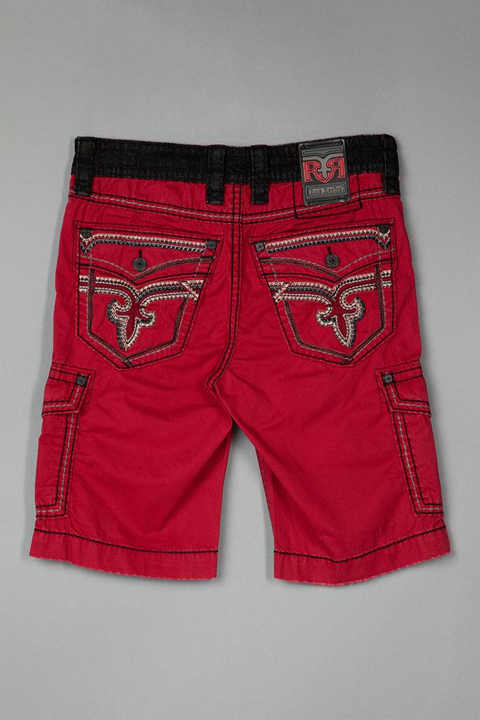 Red Cargo Shorts Male Product Image