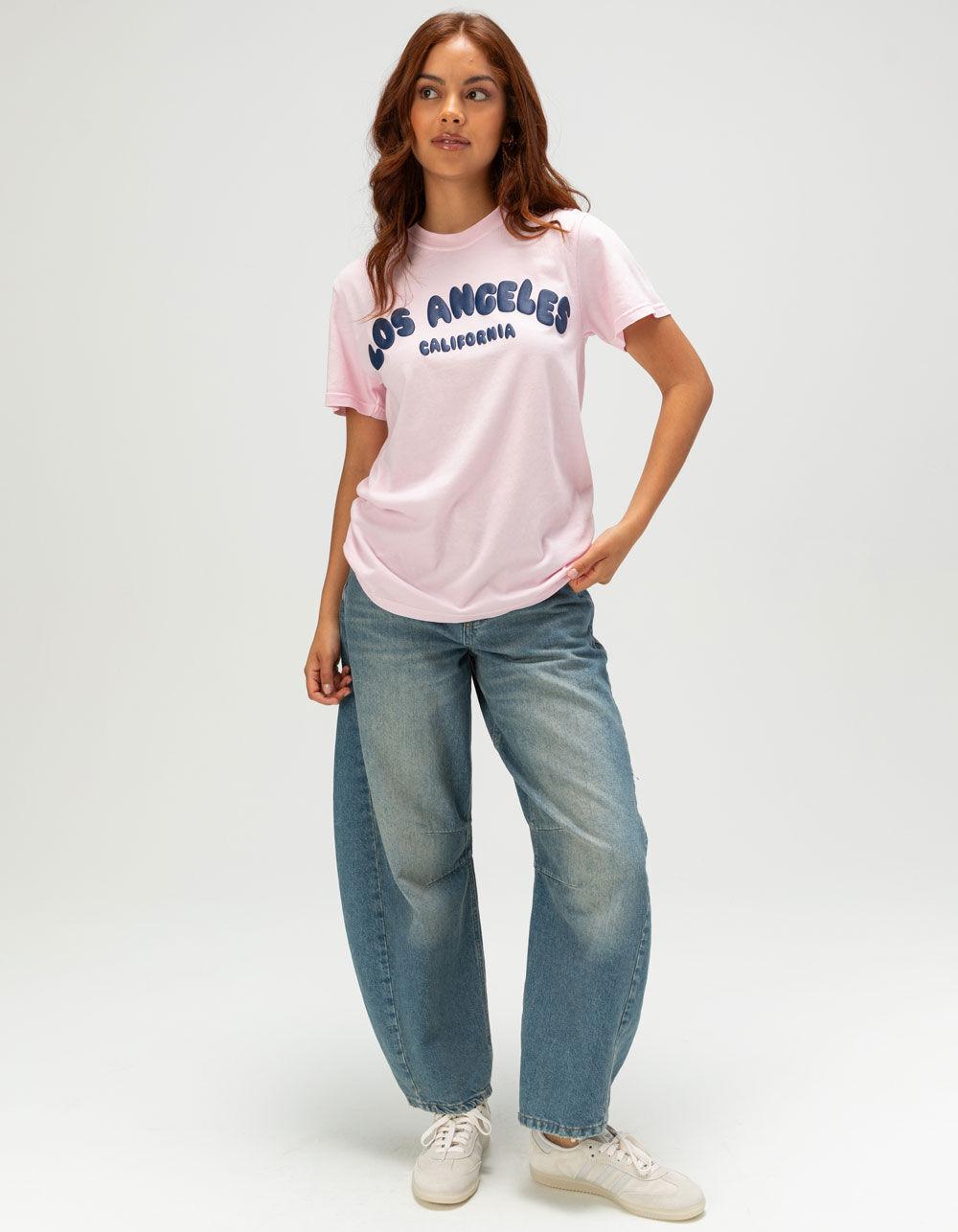 RIOT SOCIETY LA Puff Womens Tee - PINK Product Image
