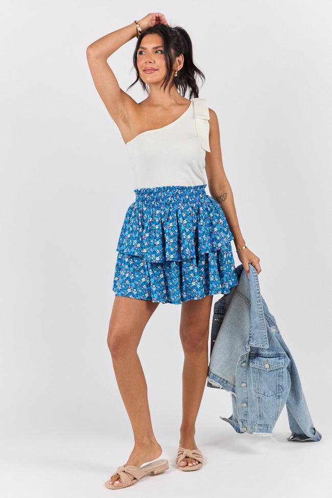 Count Me In Ivory One Shoulder Bow Detail Sweater Tank FINAL SALE Product Image