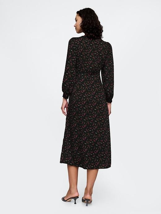 Satin Empire Midi Dress Product Image