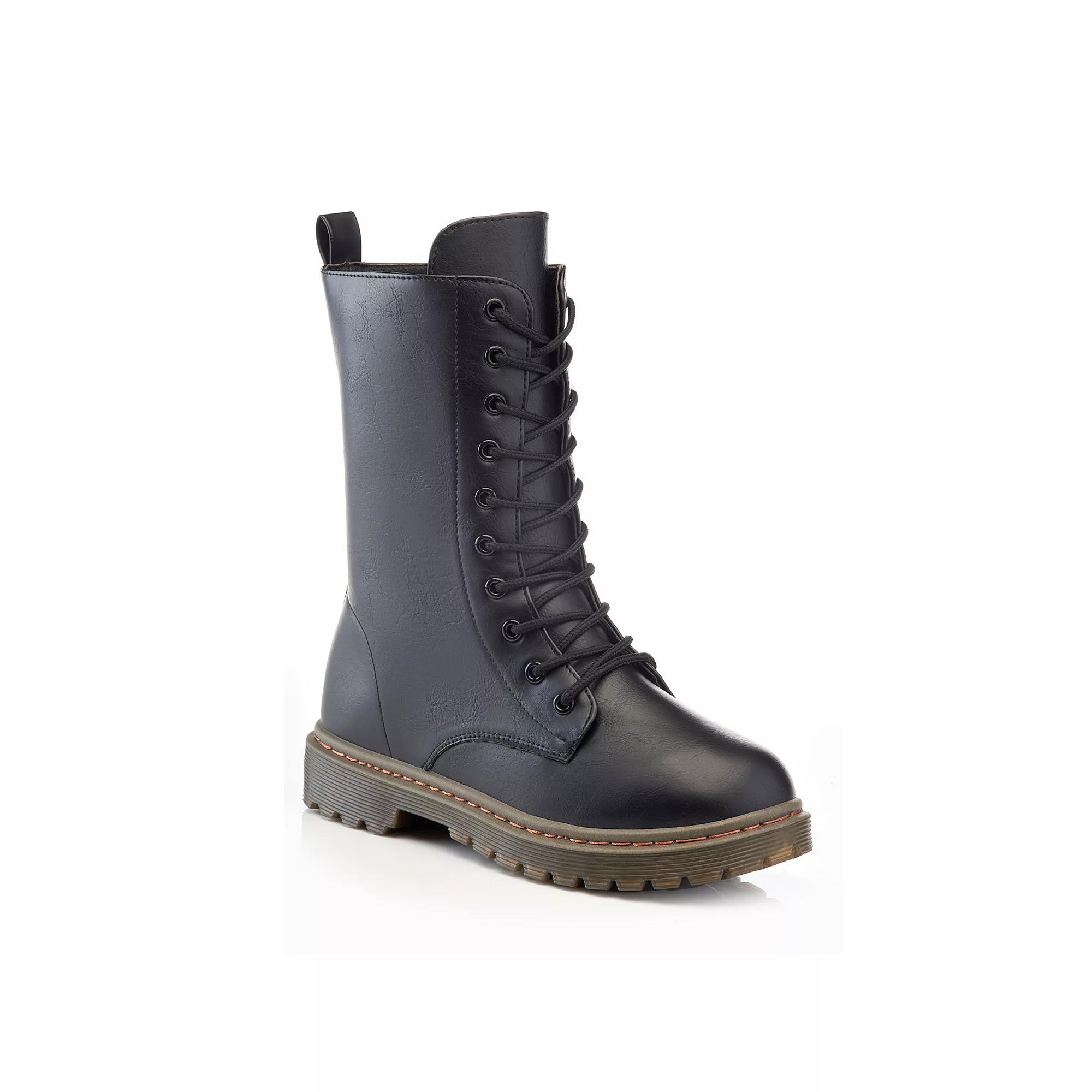 Henry Ferrera Charm-905 Women's Combat Boots, Black Product Image