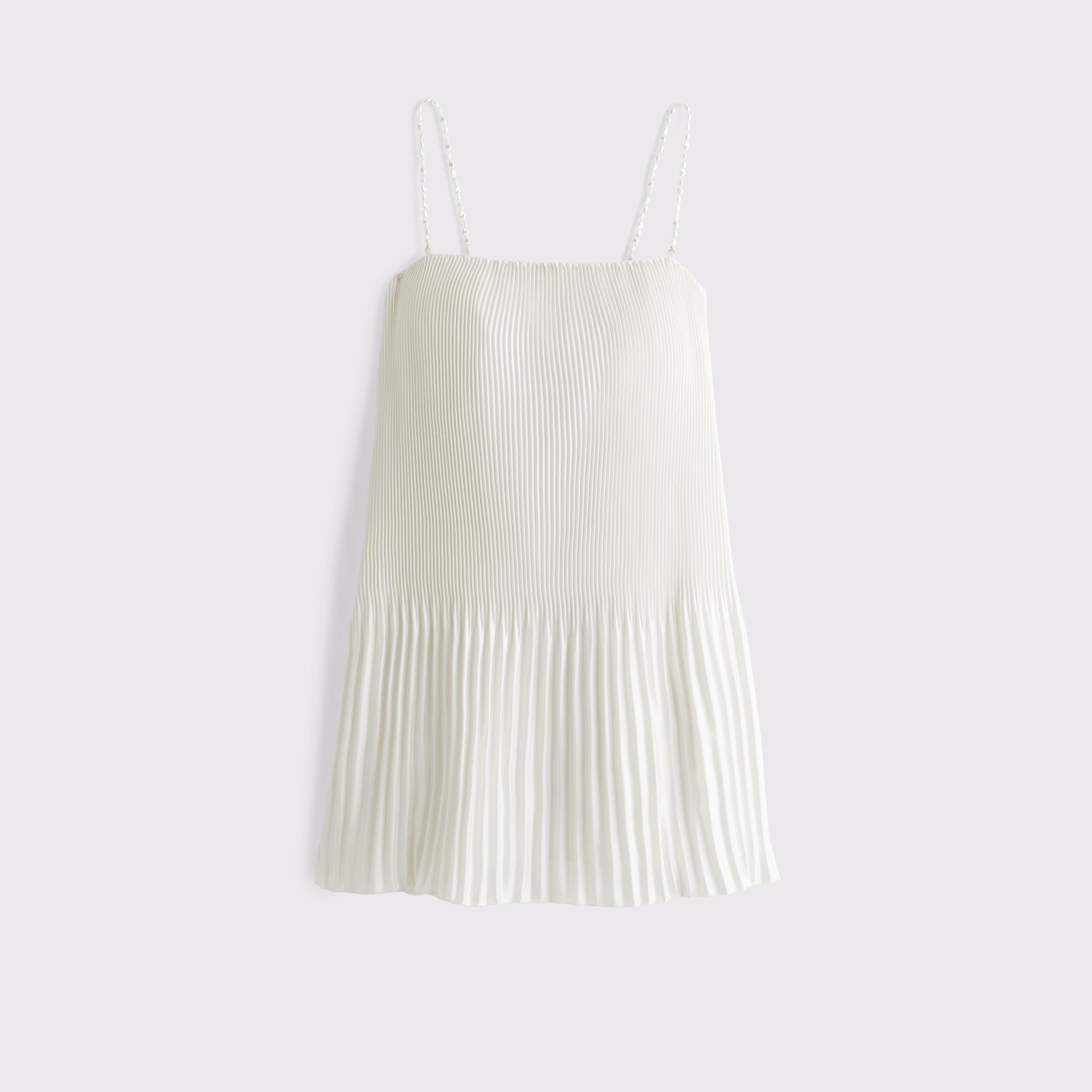 The A&F Giselle Faux Pearl Pleat Release Mini Dress Product Image