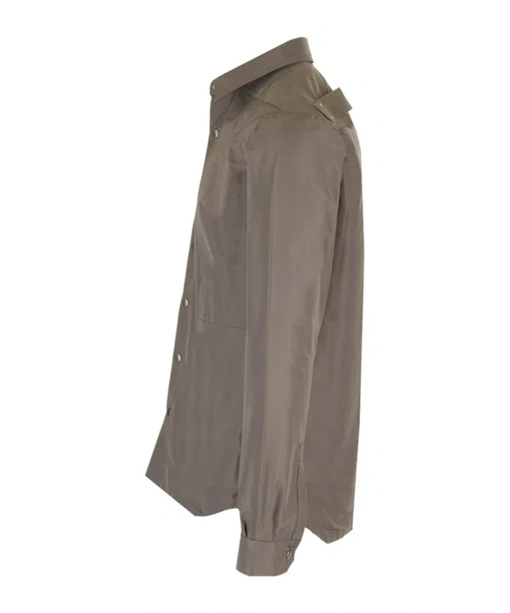 RICK OWENS Fogpoket Dove Grey Shirt Jackets Grey In Gray Product Image