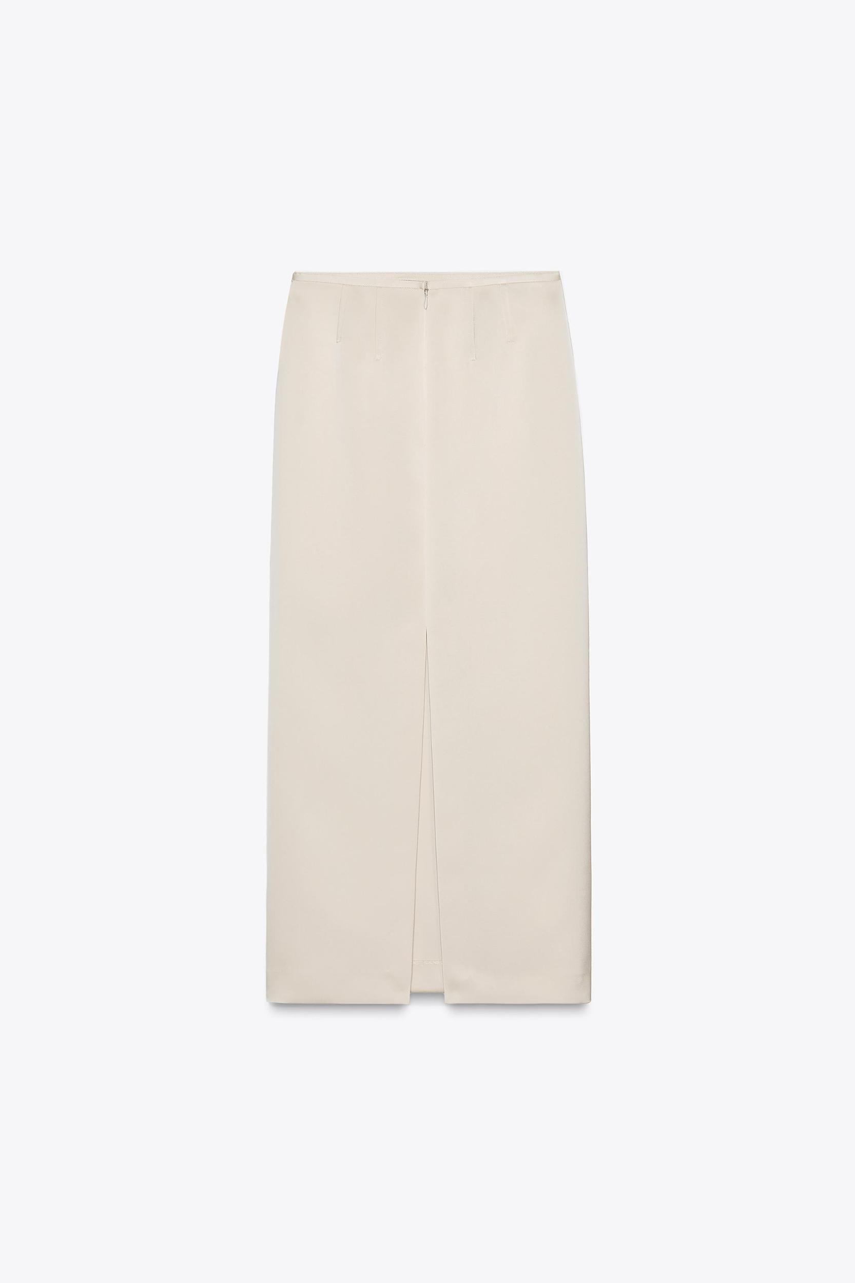 ZW COLLECTION SATIN PENCIL SKIRT Product Image