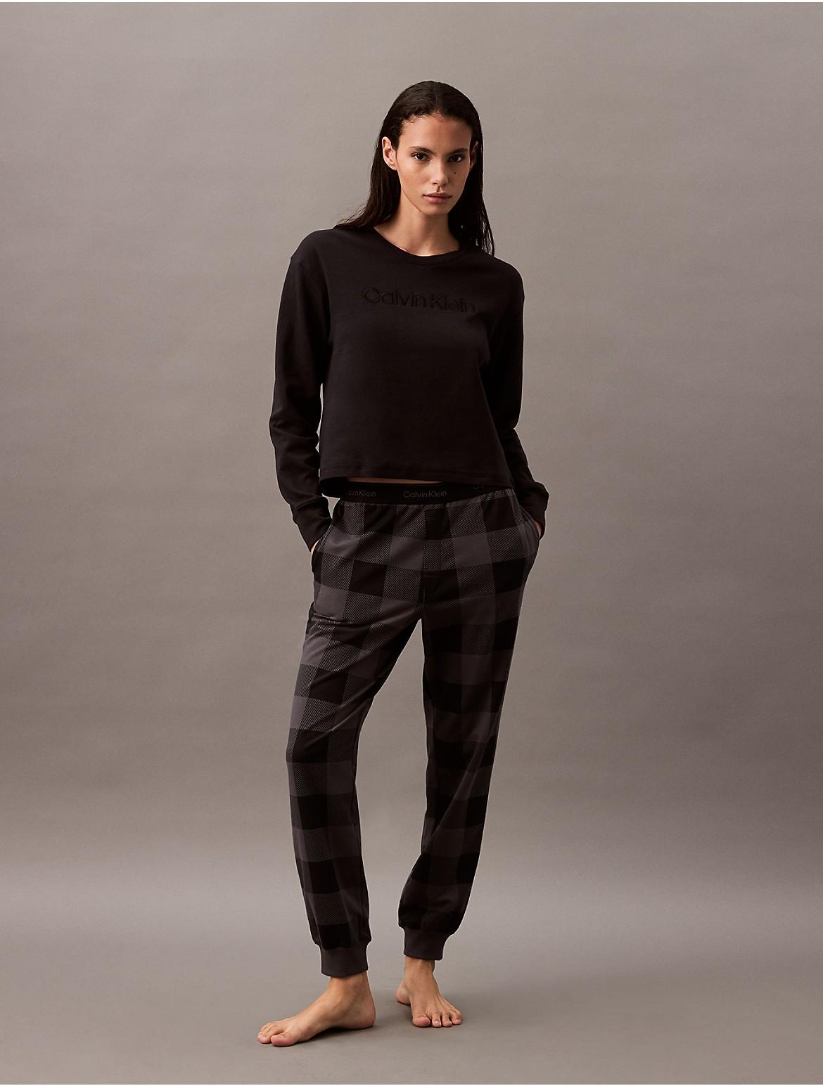 Calvin Klein Women's Modern Cotton Holiday Joggers - Red - XL Product Image