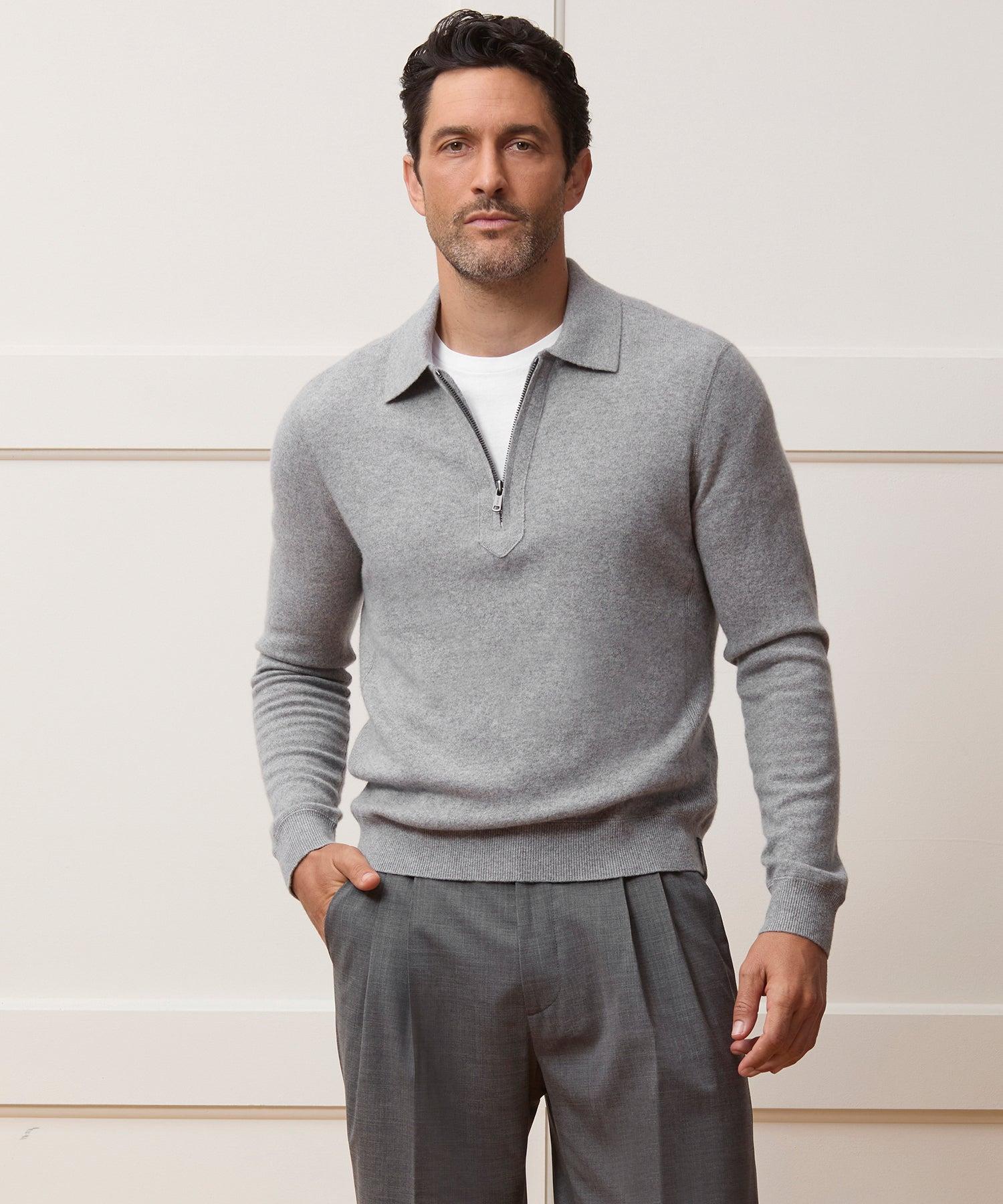 Cashmere Quarter-Zip Sweater Polo Product Image
