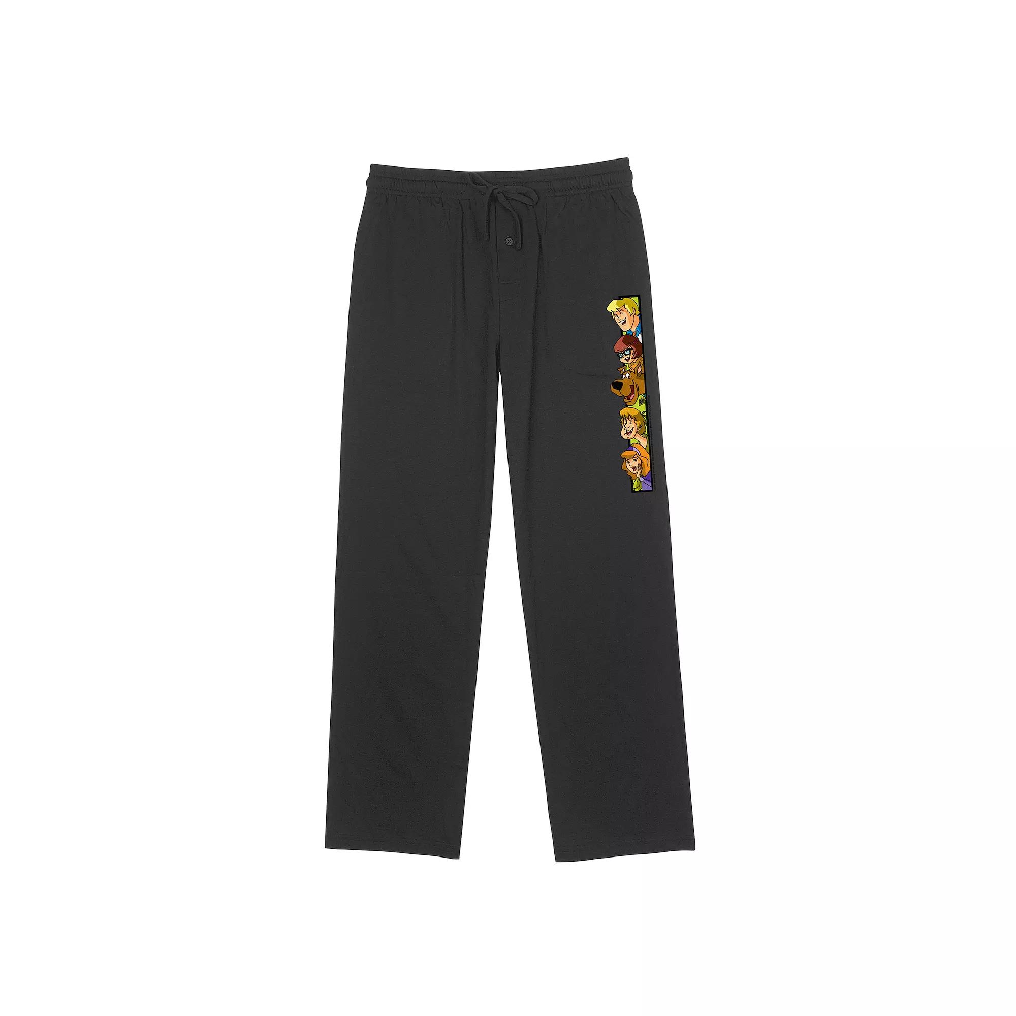 Men's Scooby Doo Peeking Mystery Gang Pajama Pants, Size: Small, Black Product Image