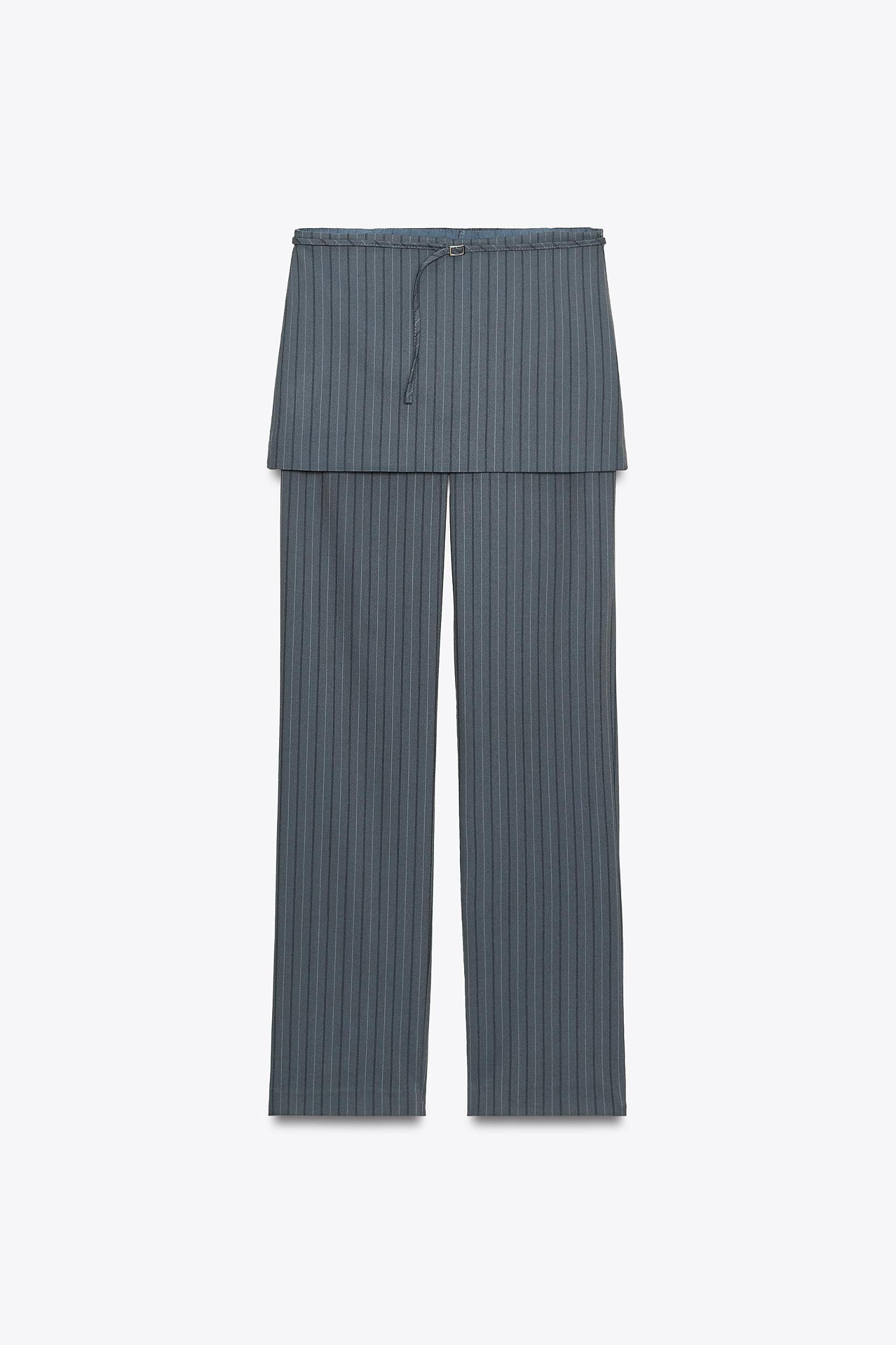 PINSTRIPE SKIRT PANTS Product Image