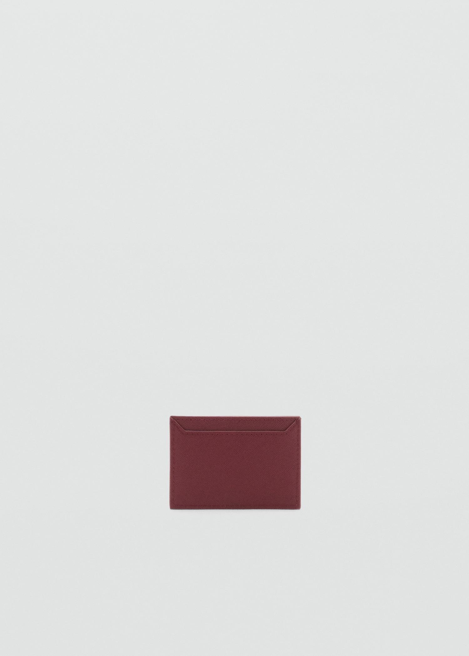 Saffiano-effect cardholder - Women | MANGO USA Product Image