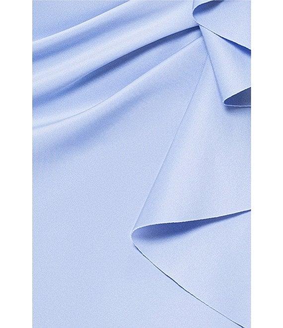 Xscape Stretch Off-the-Shoulder Short Sleeve Mermaid Ruffle Gown Product Image