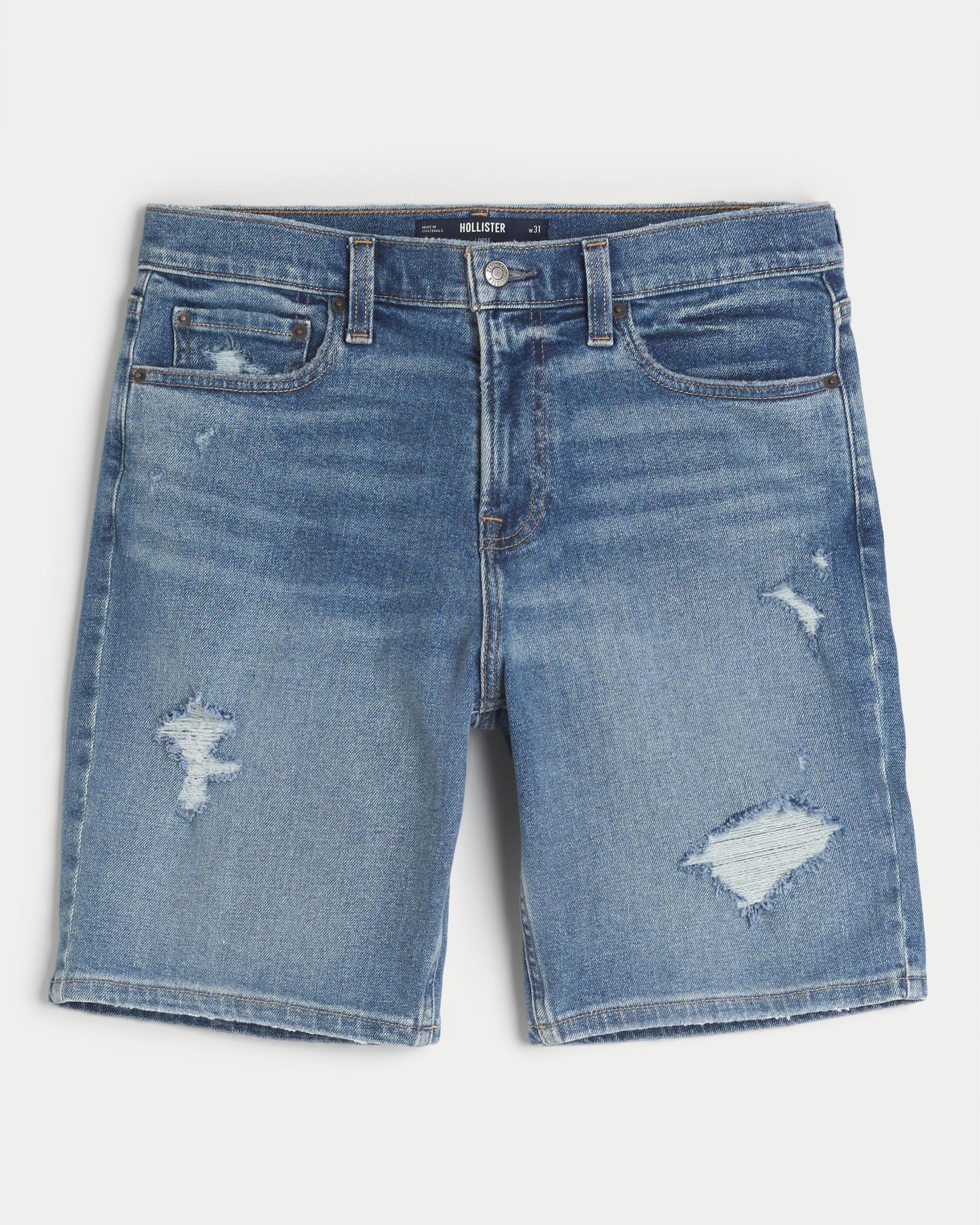 Light Wash Loose Denim Shorts 9" Product Image