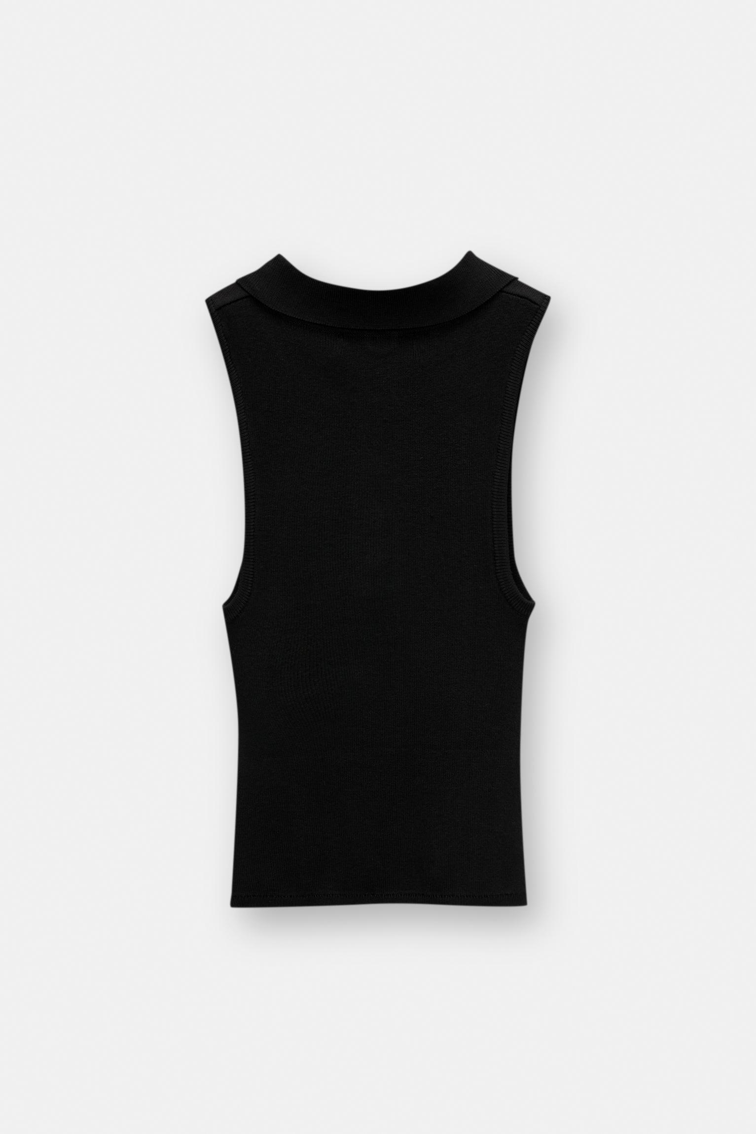 Polo collar top Product Image