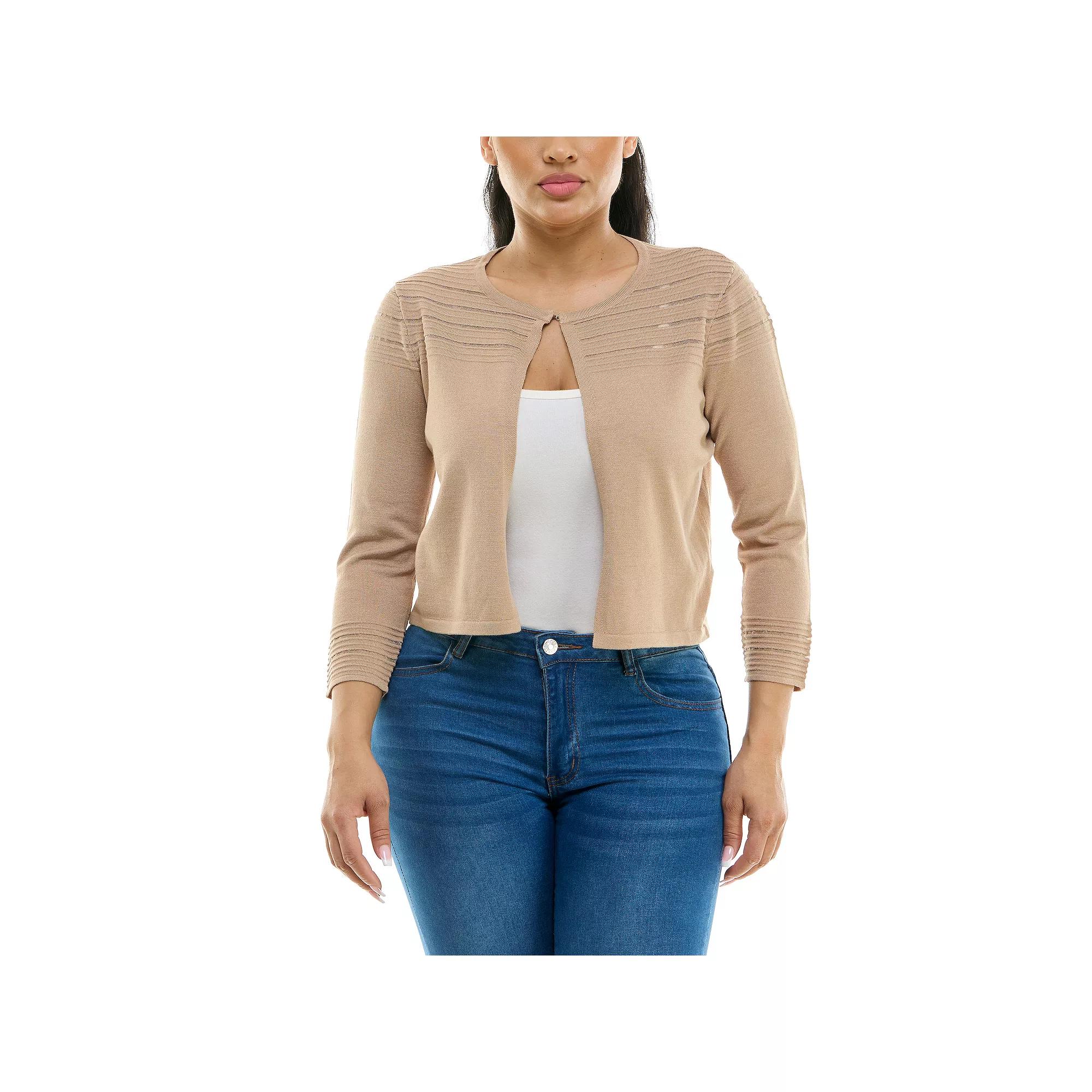 Women's Nina Leonard Knit Bolero Cardigan, Size: Small Product Image