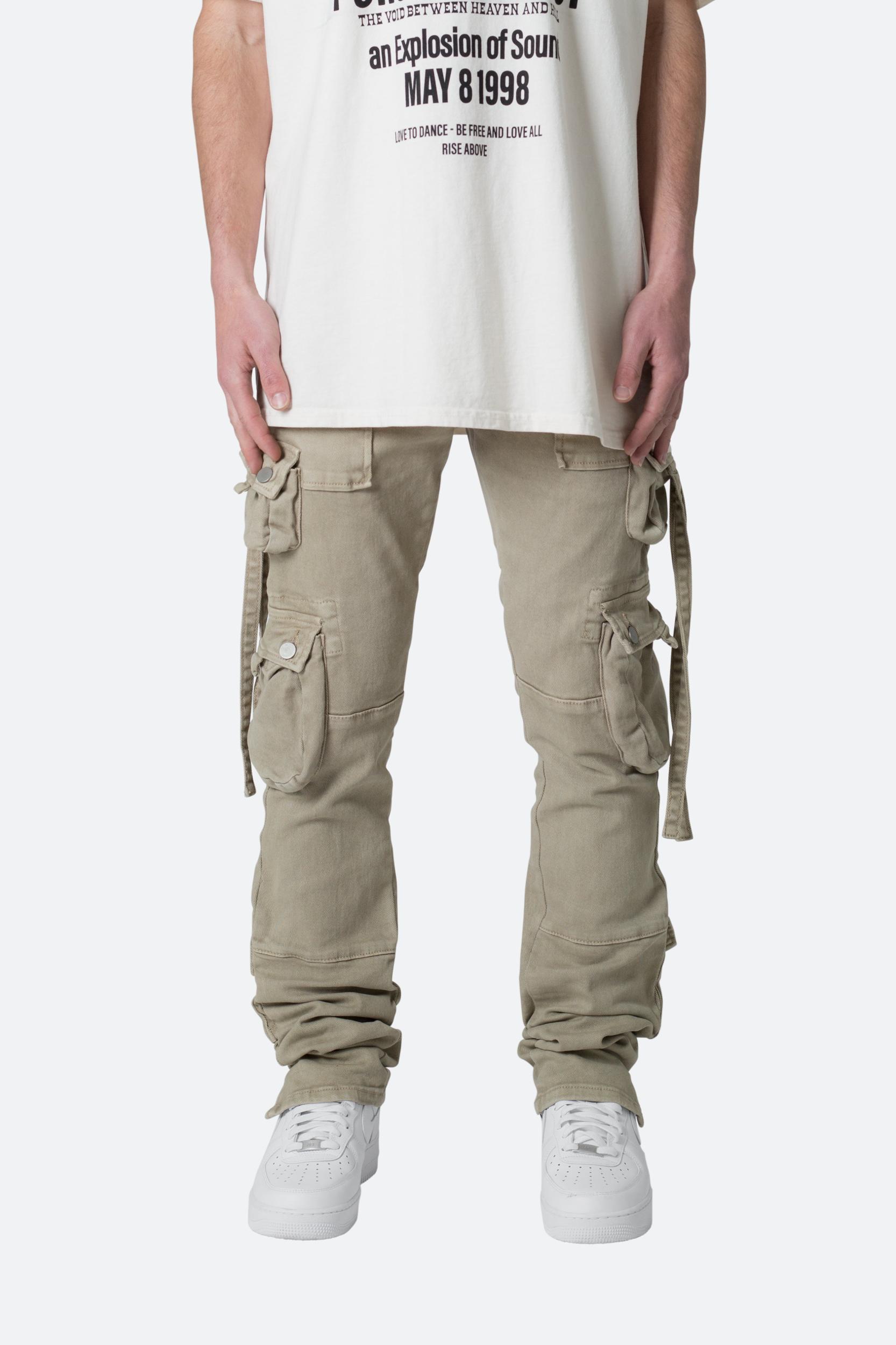 D152 Cargo Straight Denim - Brown Product Image