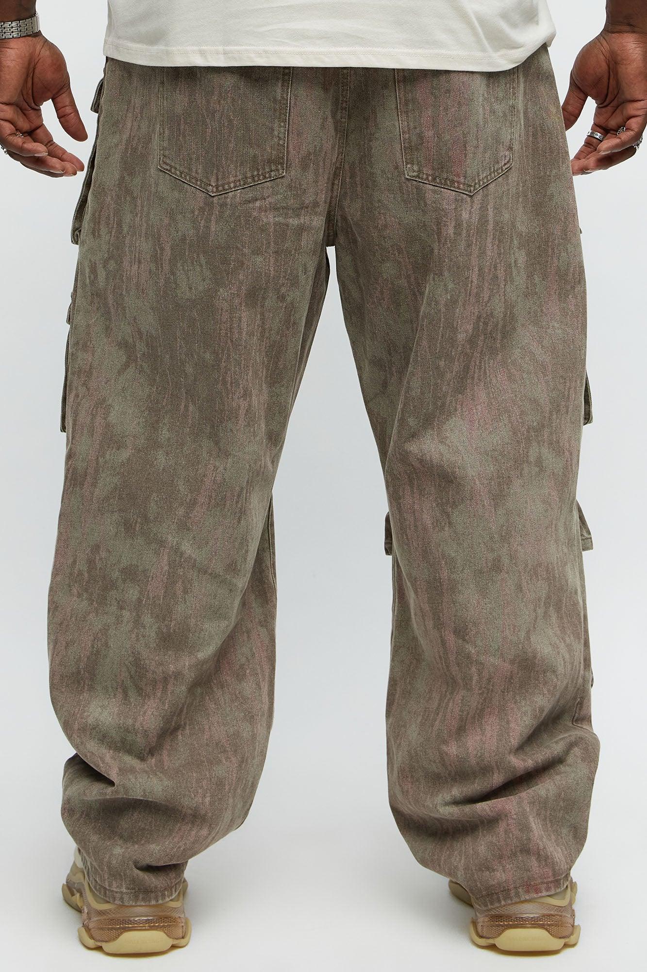 Run It By Baggy Cargo Jeans - Brown Product Image