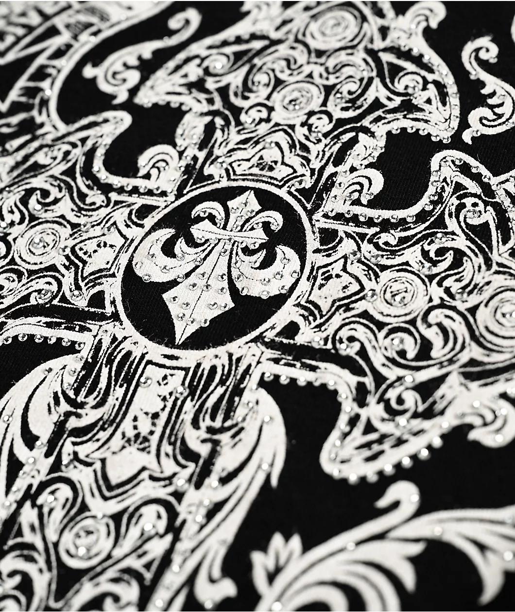 Affliction Congregation Black Crop T-Shirt Product Image