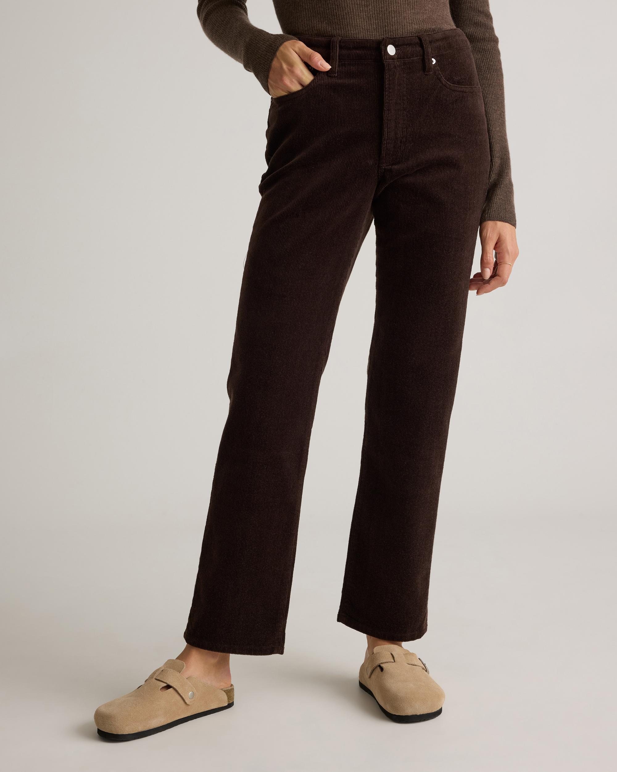 Quince | Women's Organic Stretch Corduroy Straight Leg Pants Organic Cotton Product Image