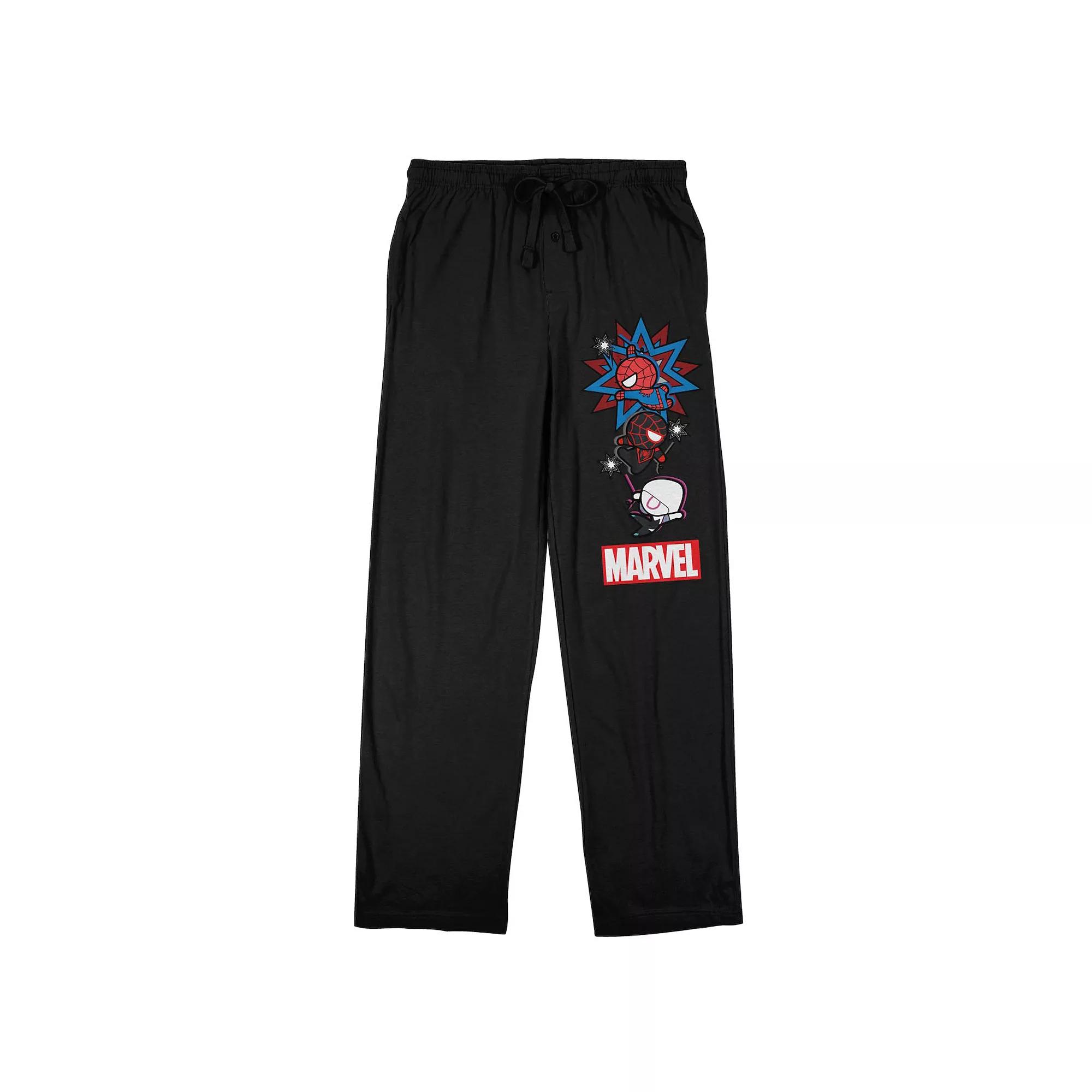 Men's Spider-Man Kawaii Sleep Pants, Size: XL, Black Product Image