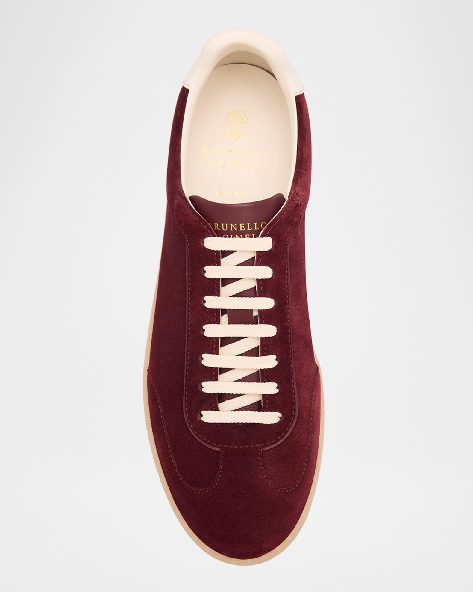 Men's Suede T-Toe Low-Top Sneakers Product Image