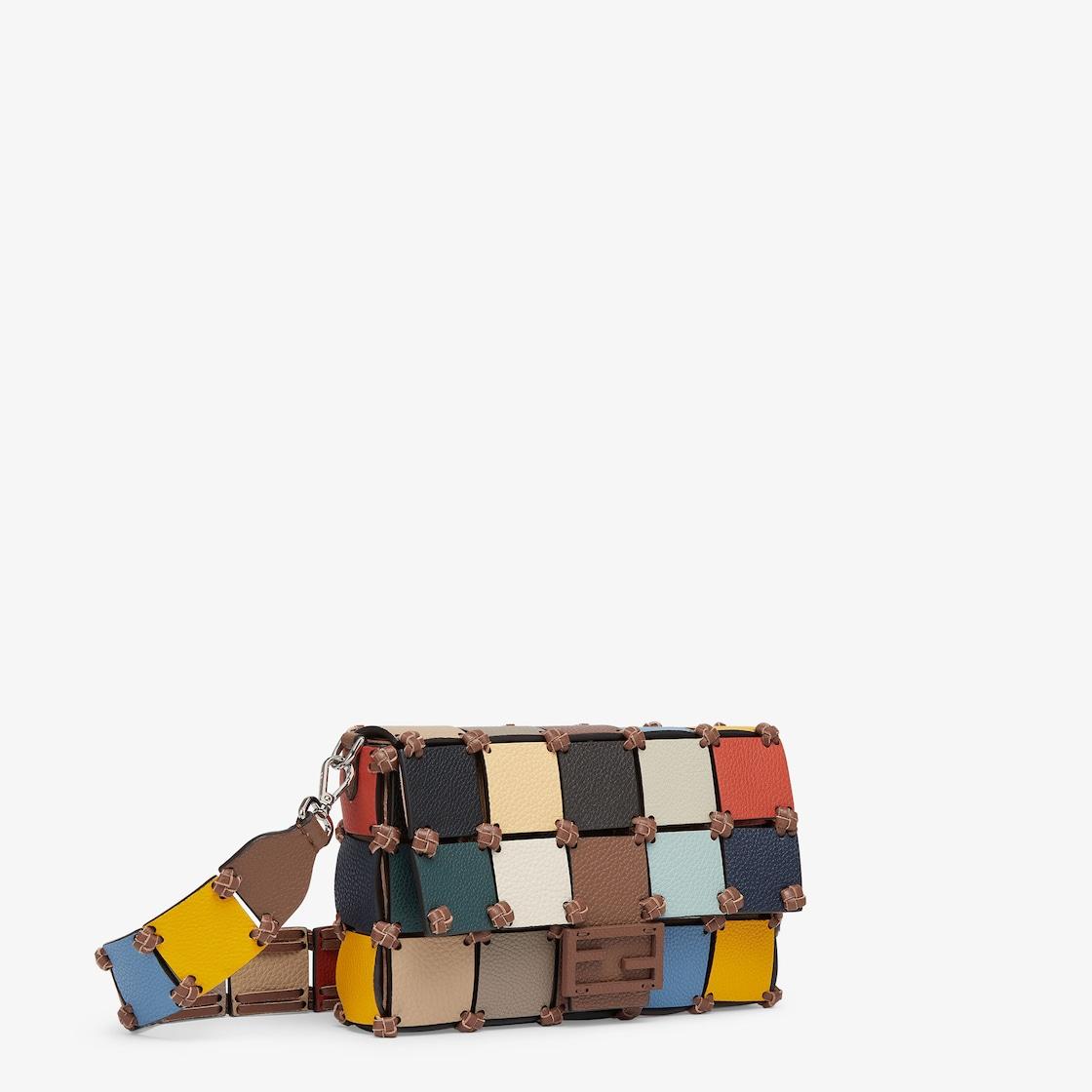 Regular BaguetteMulticolor patchwork Cuoio Romano leather bag Product Image