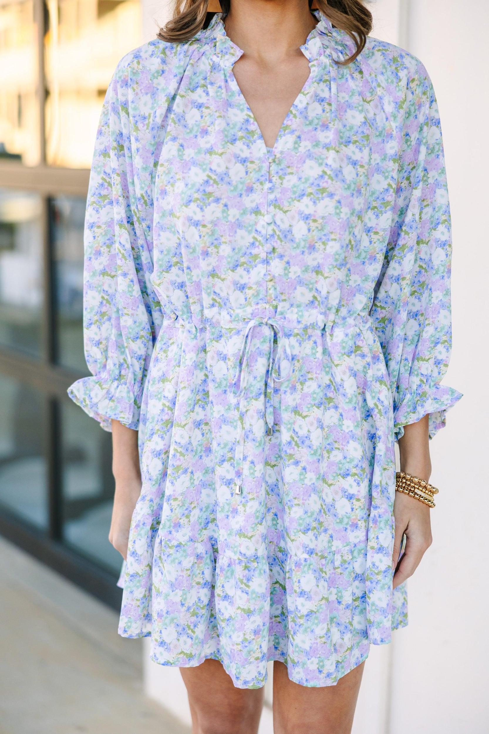 Better Get Going Blue Floral Dress Female Product Image