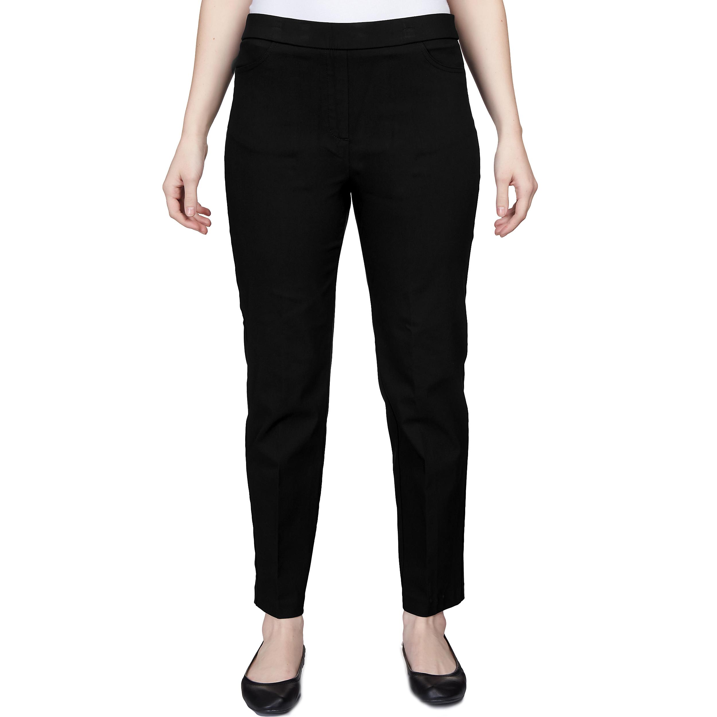 Alfred Dunner Petite Classic Allure Fit Proportioned Pant with Elastic Comfort Waistband Average Length Product Image