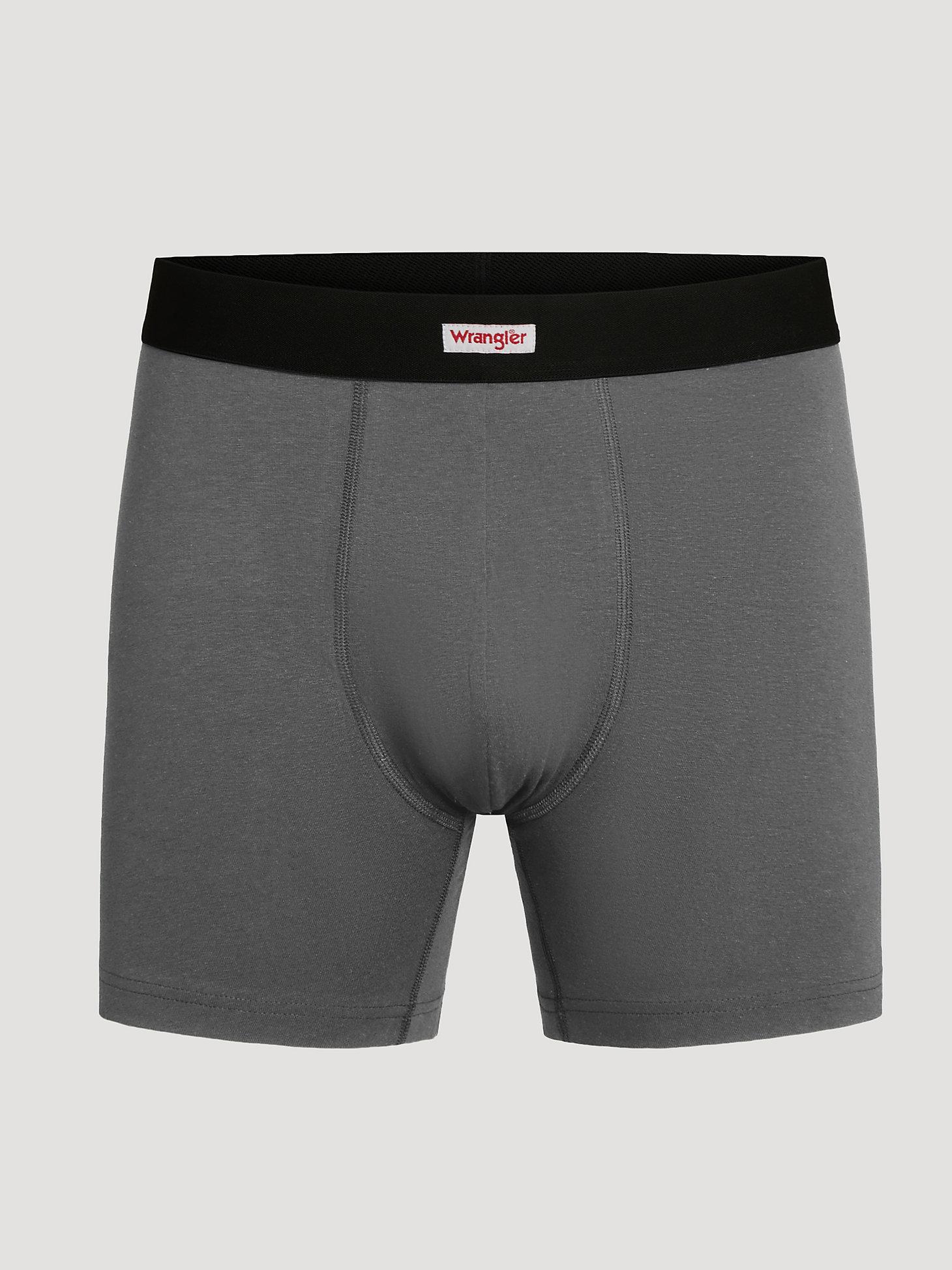 Men's Cotton Stretch Boxer Brief (3-Pack) in Blue/Charcoal/Grey Product Image