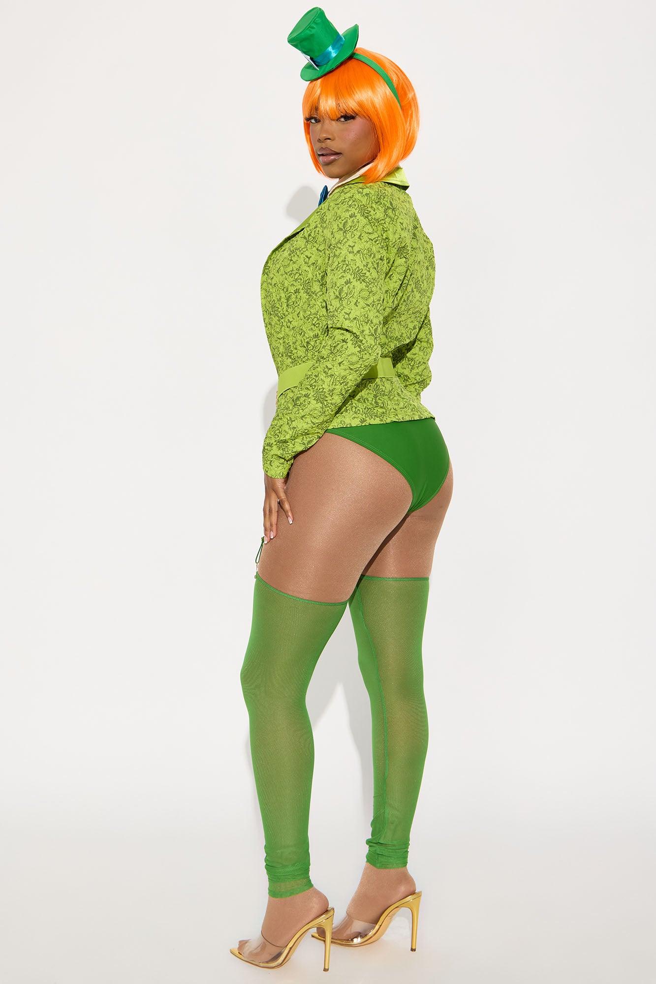 Delightfully Sexy Mad Hatter 8 Piece Costume Set - Green Female Product Image